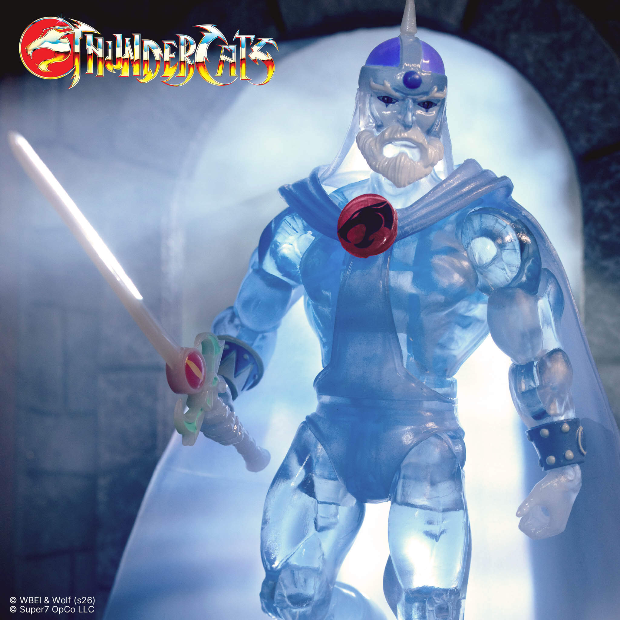 Super7 ThunderCats Deluxe Ghost Jaga figurina translucida 18 cm