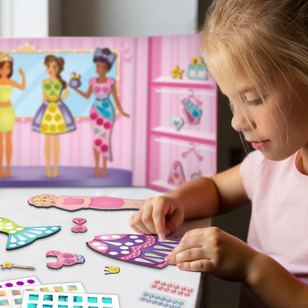 Imagimake Magnetic Dress Up papusa printesa 3-7 ani