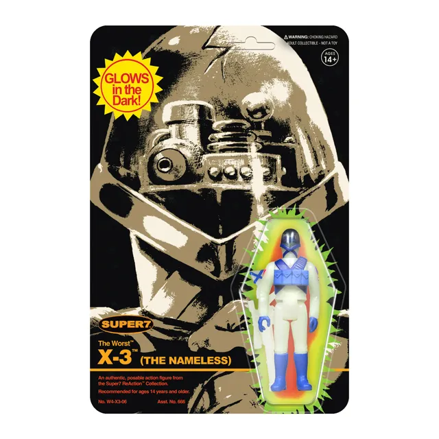Super7 The Worst X-3 figurina fosforescenta Monster Glow