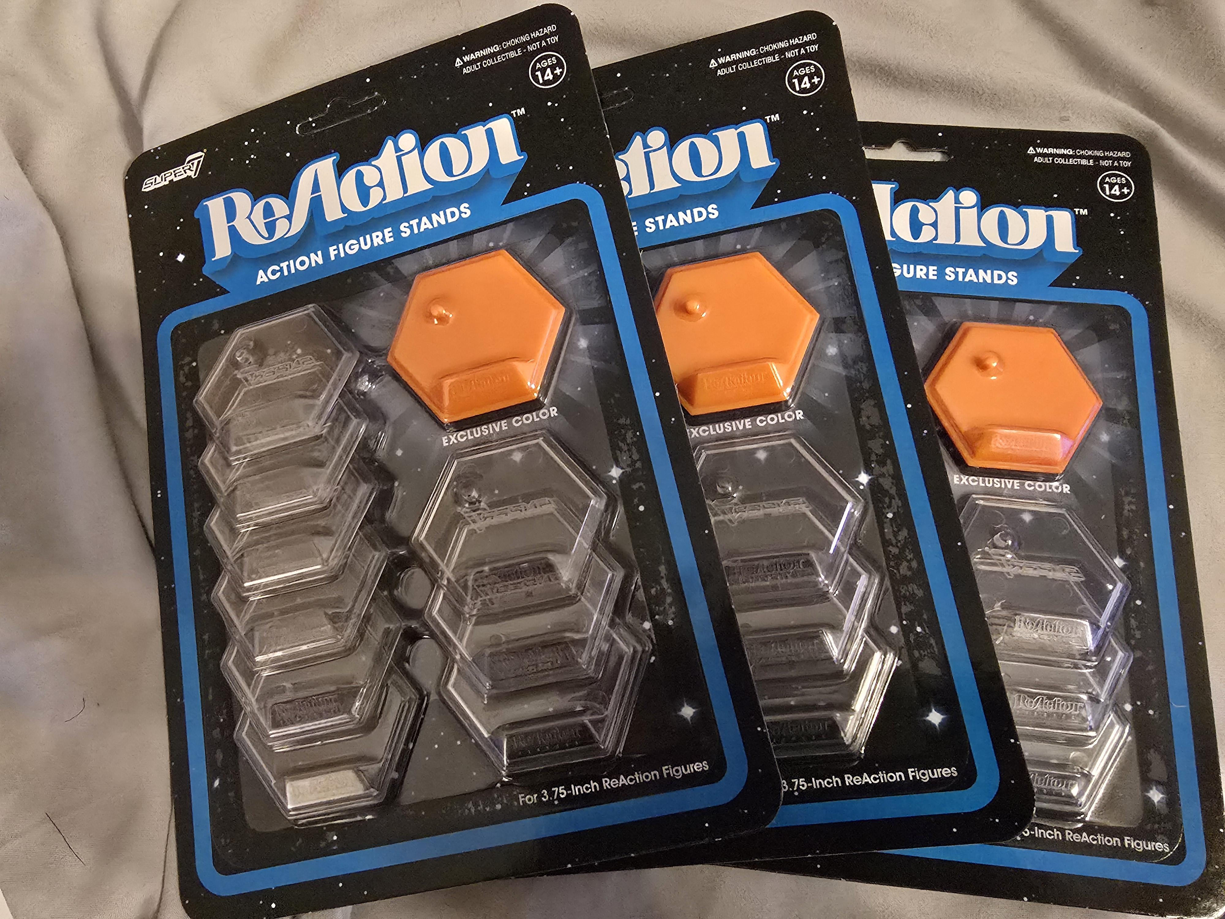 Super7 ReAction Stands set 10 suporturi figurine transparente