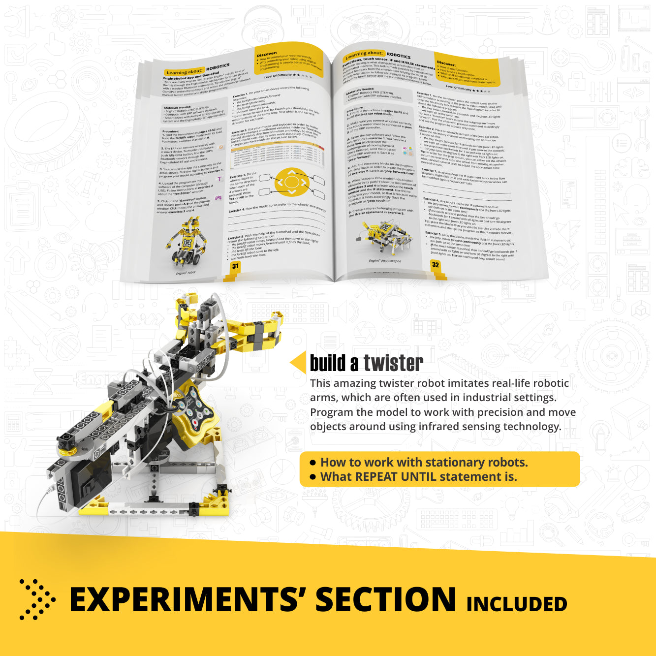 Engino Discovering STEM Mini ERP 2.0 robot programabil 8 modele