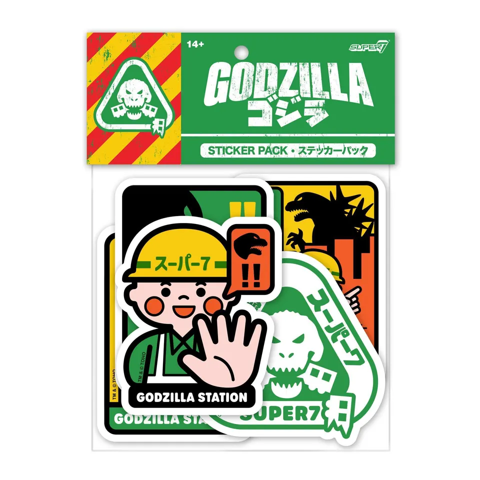 Super7 Toho SDCC 2025 Pop Up set stickere Godzilla