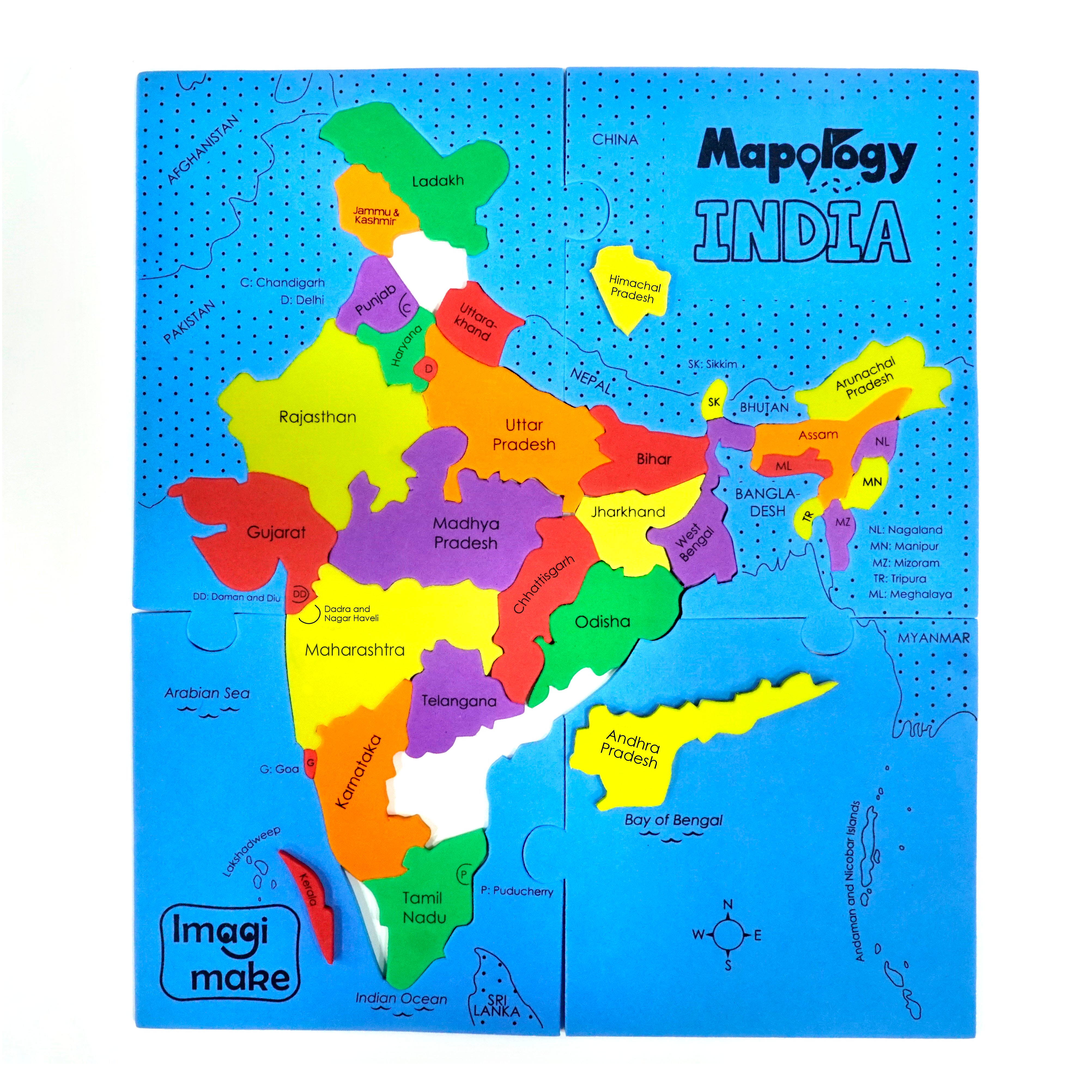 Imagimake Mapology India puzzle harta 4 ani+
