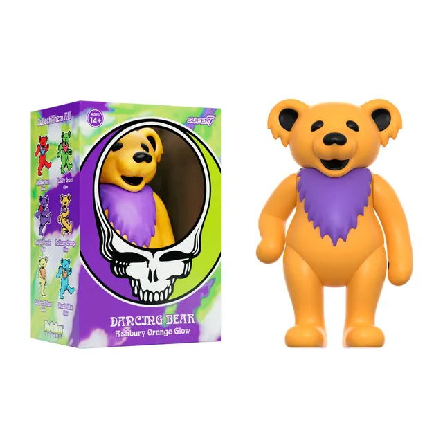 Super7 Grateful Dead Dancing Bear figurina portocaliu glow