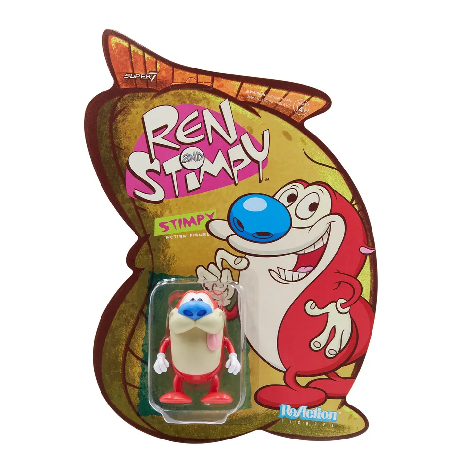 Super7 ReAction Ren Stimpy Stimpy figurina articulata