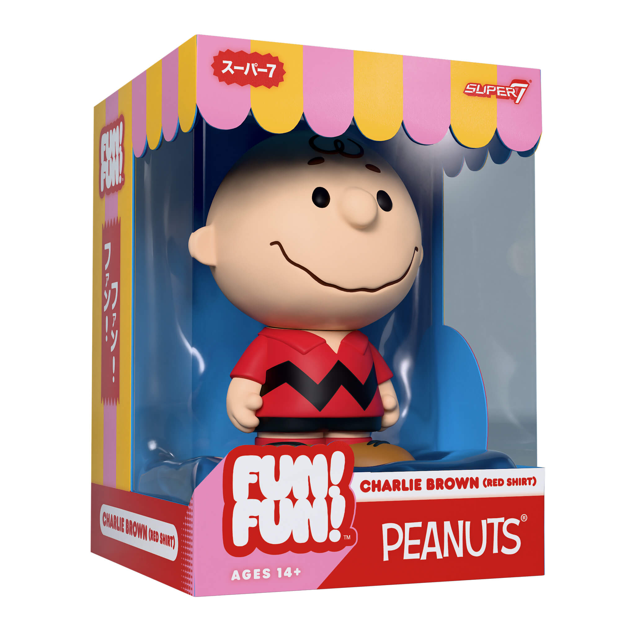 Super7 Peanuts Fun Fun Charlie Brown Red Shirt figurina vinil rosie