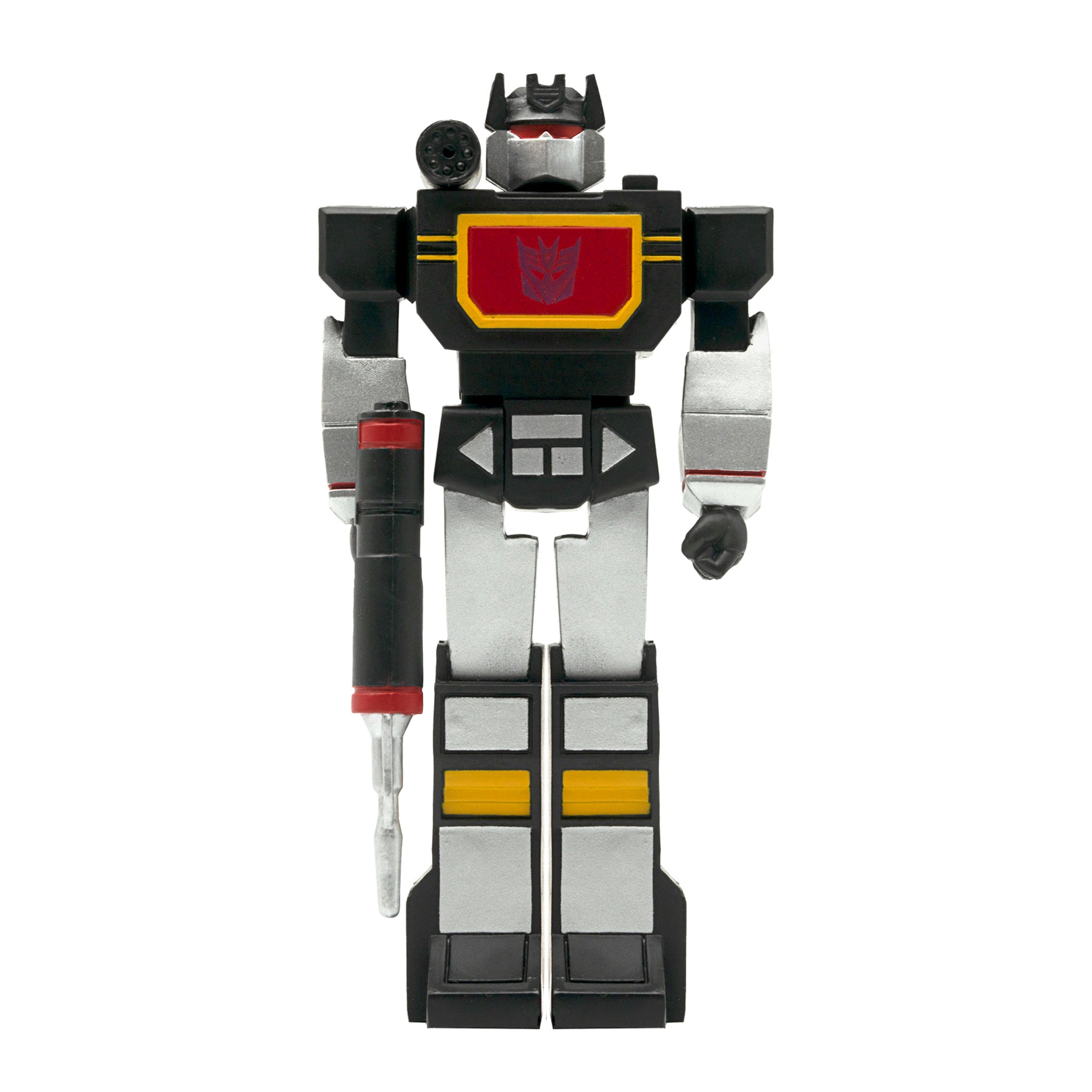 Super7 Transformers ReAction figurina Soundblaster negru-rosu 9cm