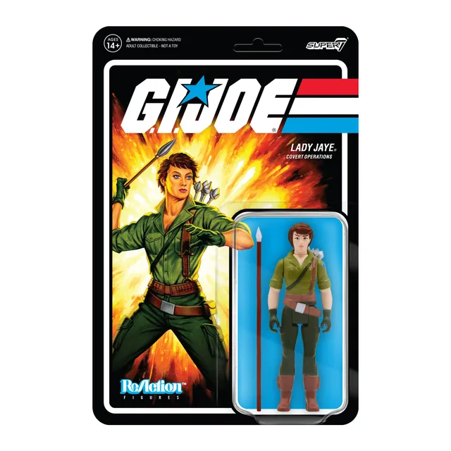 Super7 ReAction G.I. Joe Wave 2 Lady Jaye figurină cu suliță