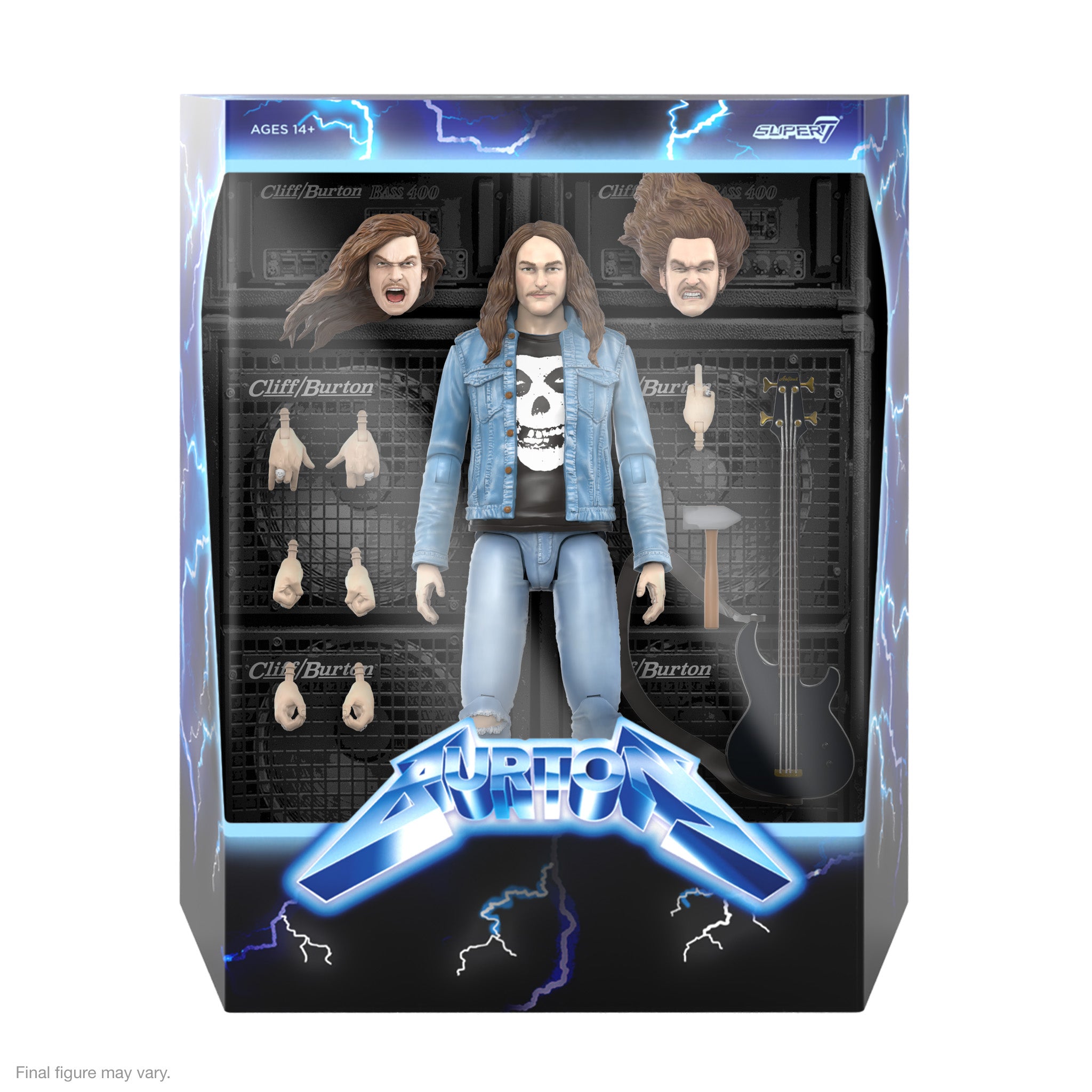 Super7 Ultimates Cliff Burton figurina deluxe metal