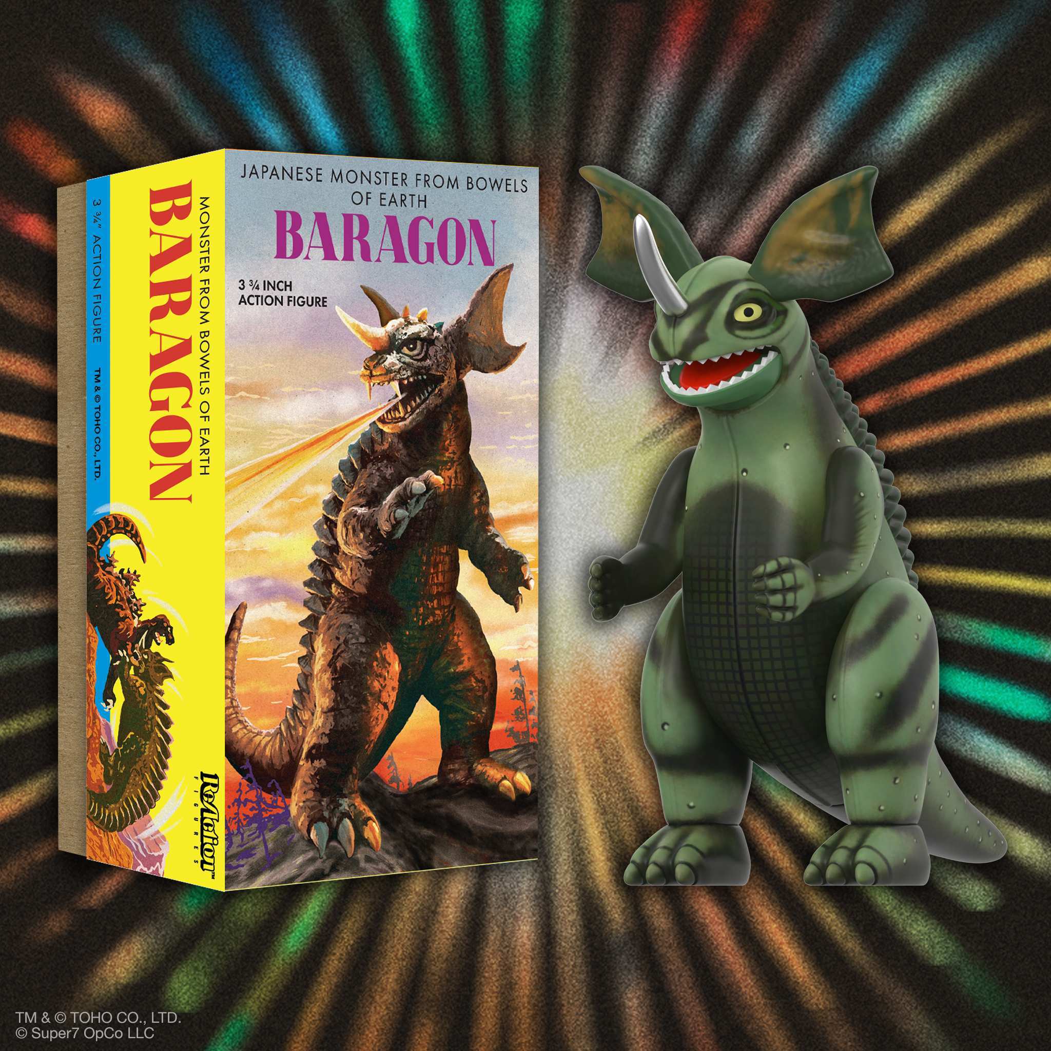 Super7 ReAction Baragon Toho figurina retro 9,5 cm