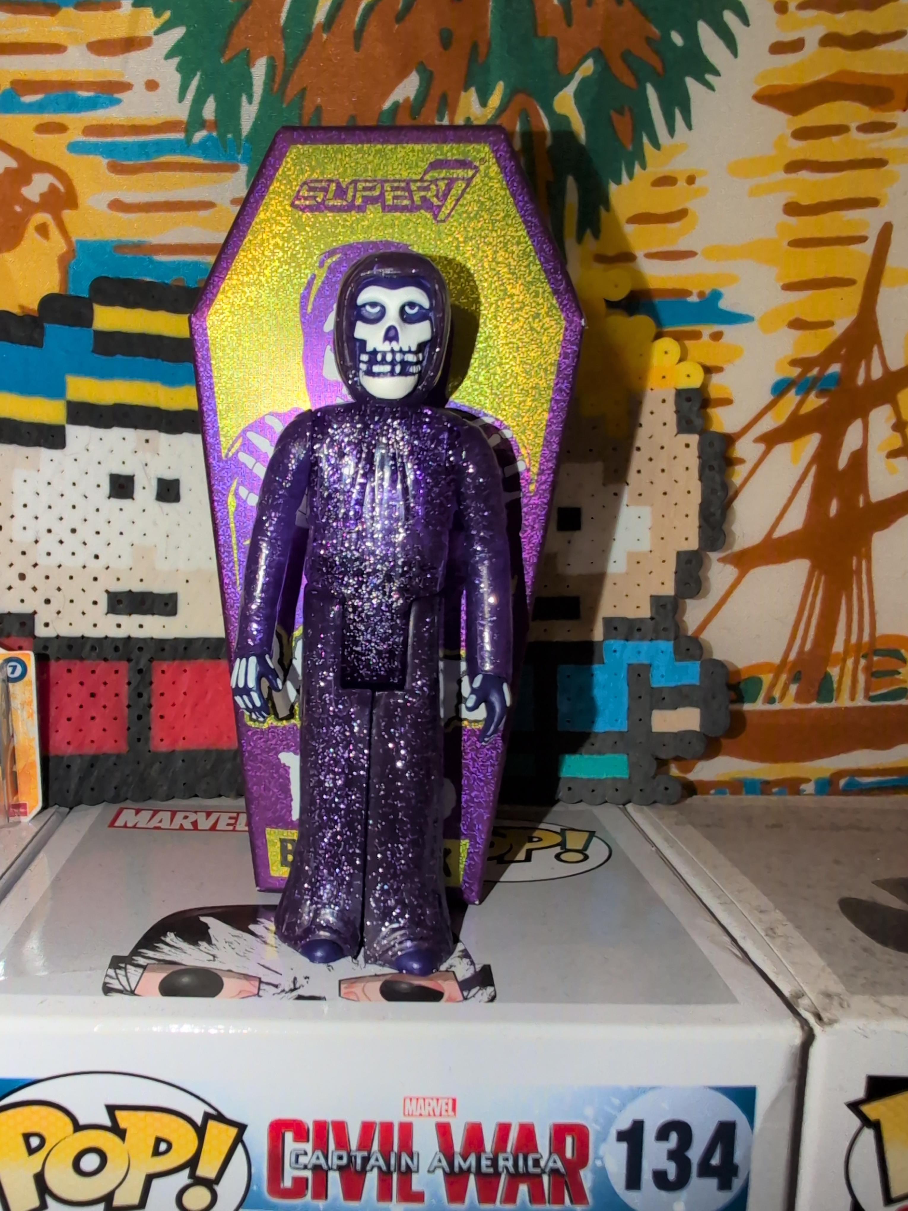 Super7 Misfits Fiend Purple Glitter figurină blind box