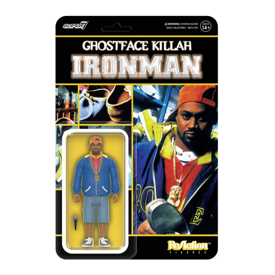Super7 ReAction Ghostface Killah Ironman figurina 9,5 cm