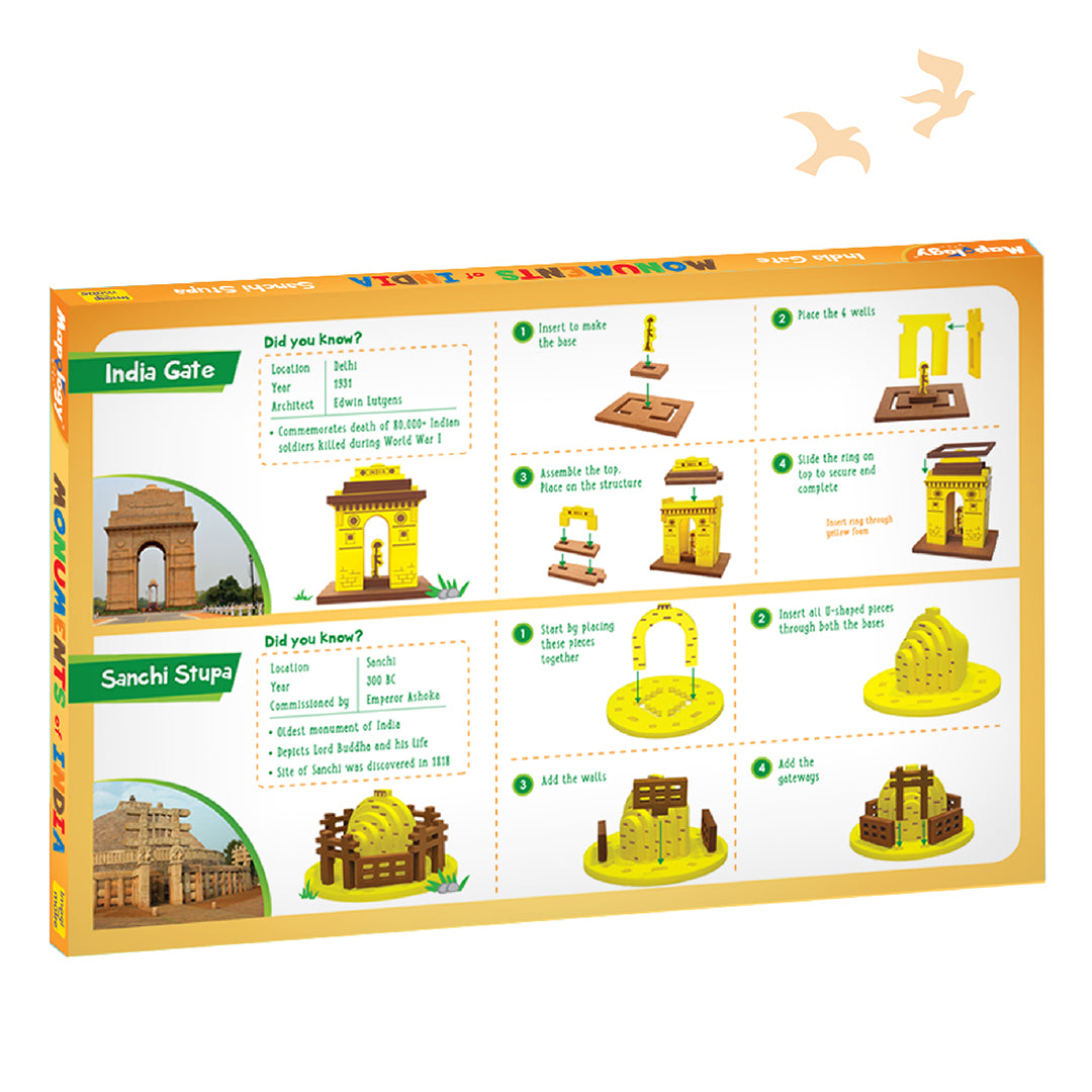 Imagimake Mapology Sanchi Stupa India Gate puzzle 3D