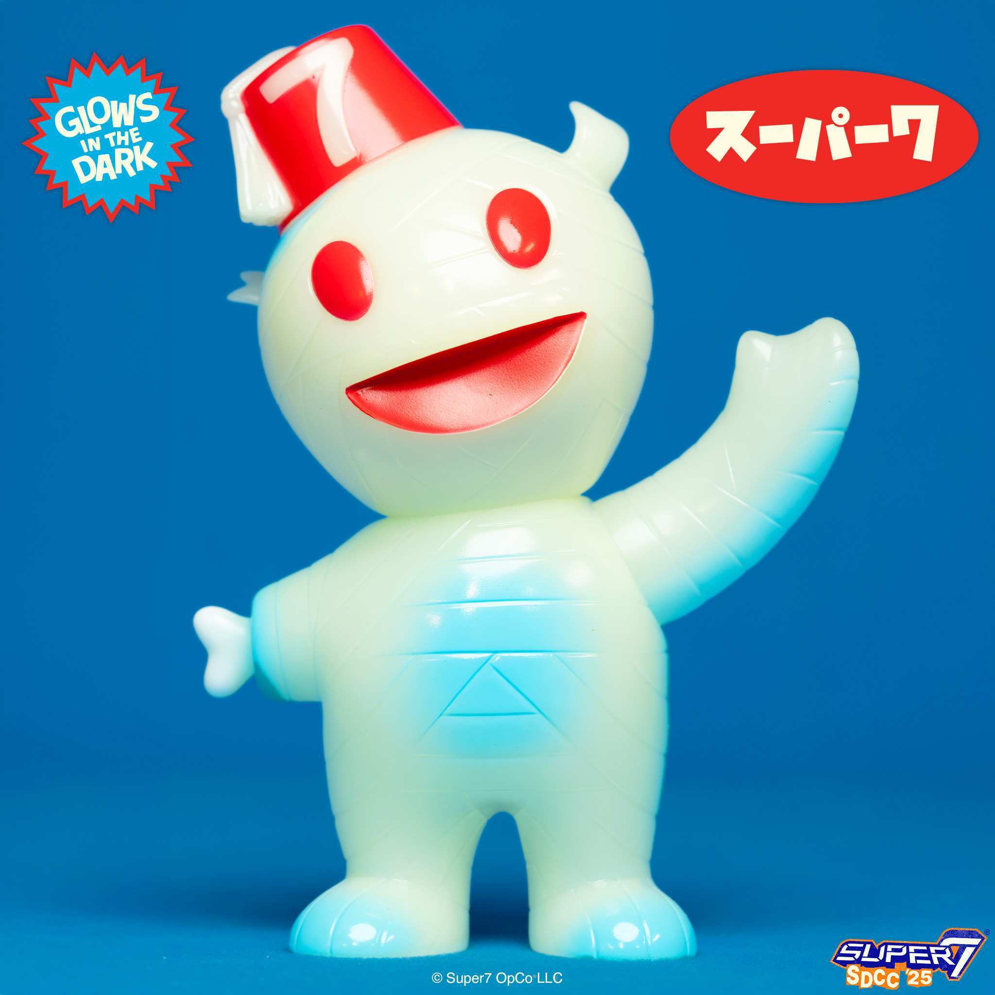Super7 Vinyl Mummy Boy Glow Fez figurina 15 cm