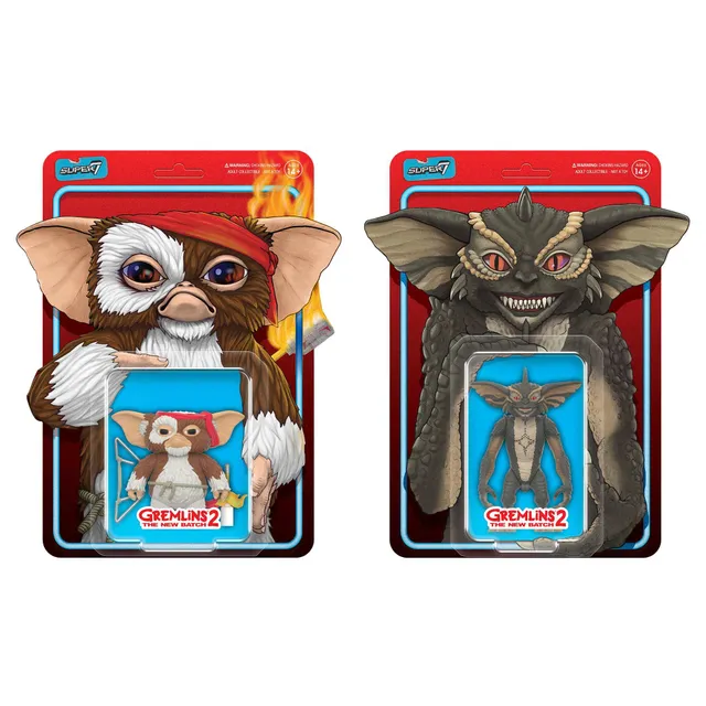 Super7 Gremlins ReAction Gizmo & Mohawk figurine set 2 articulate