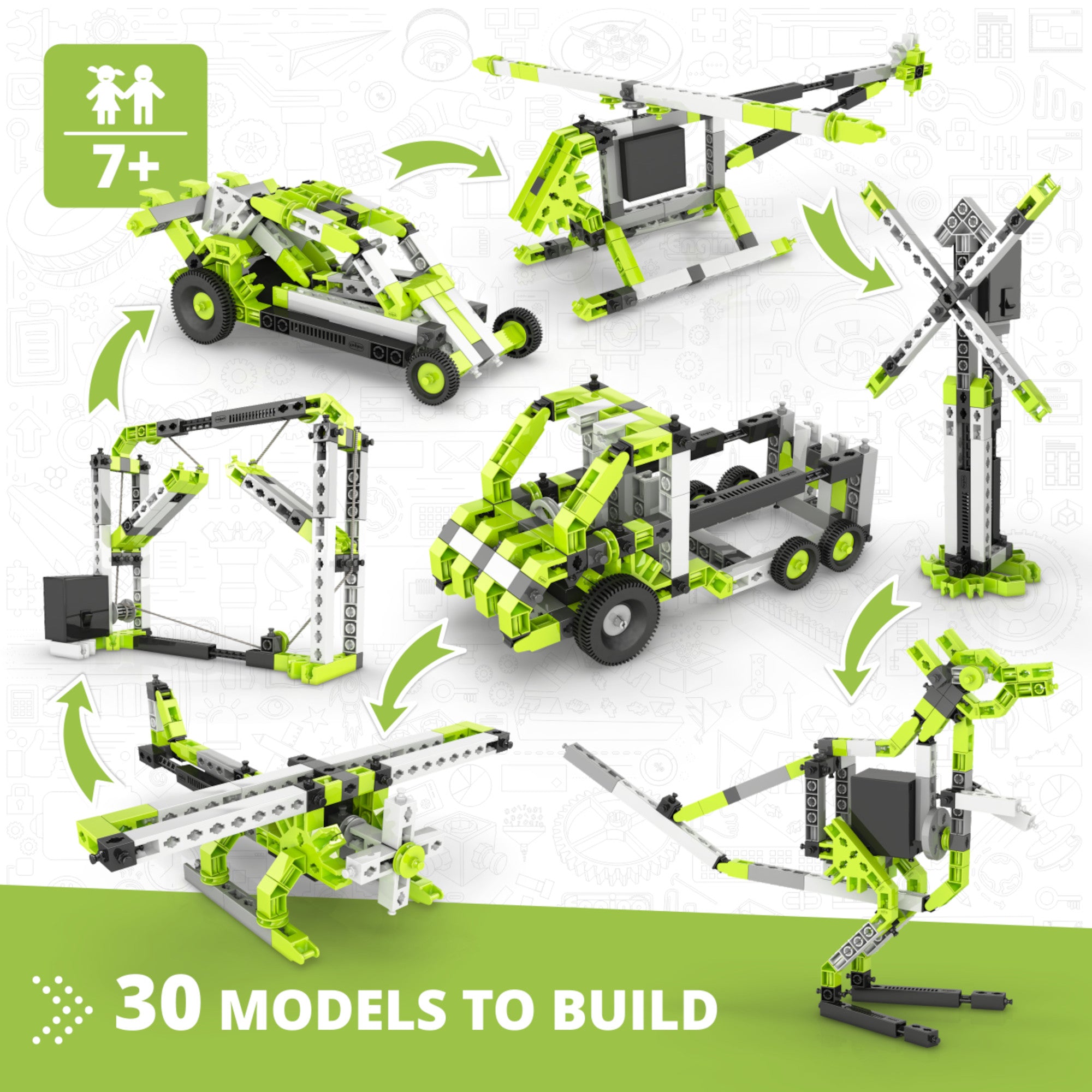 Engino Creative Builder set constructie motorizat 30 modele