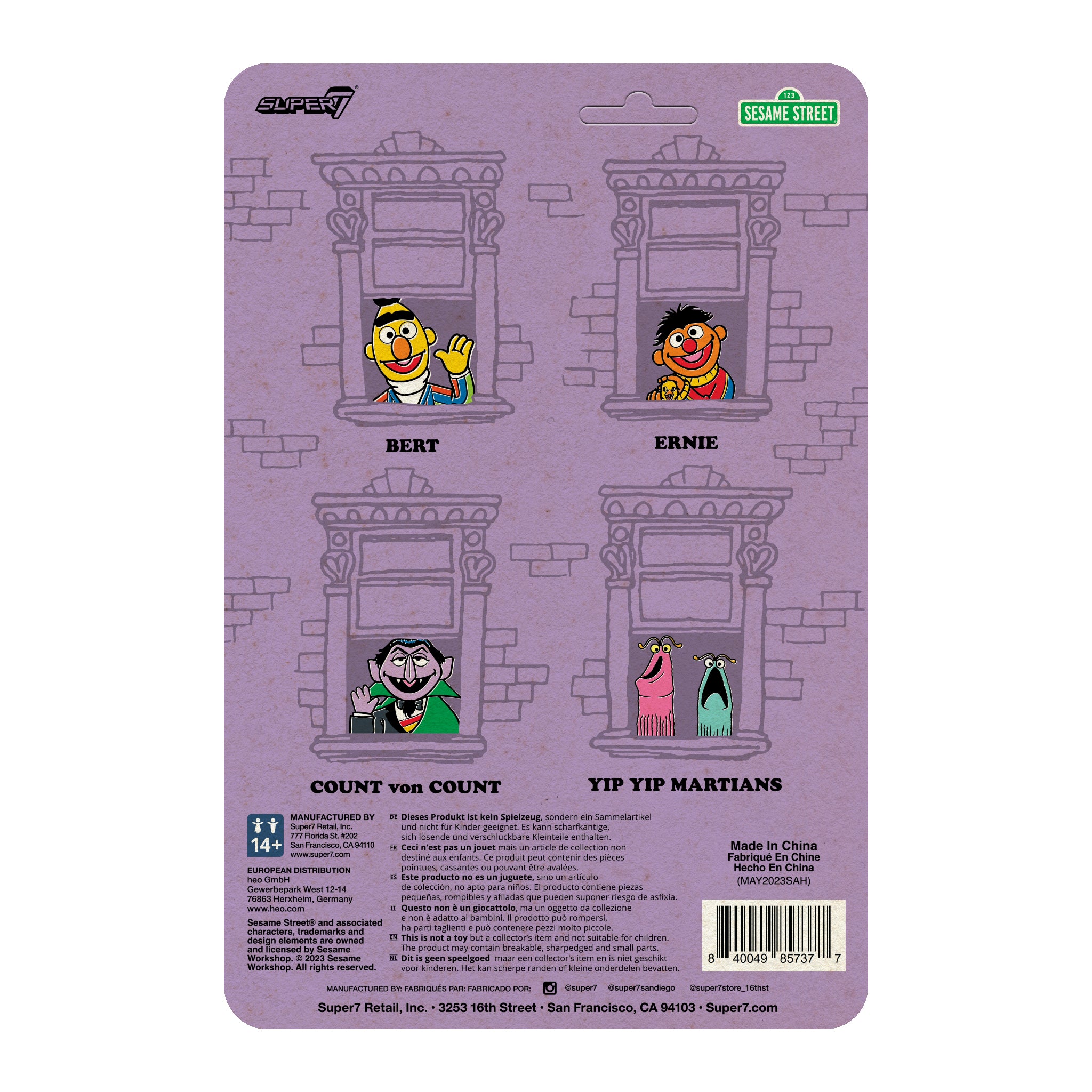Super7 Sesame Street Count von Count figurina 9,5cm