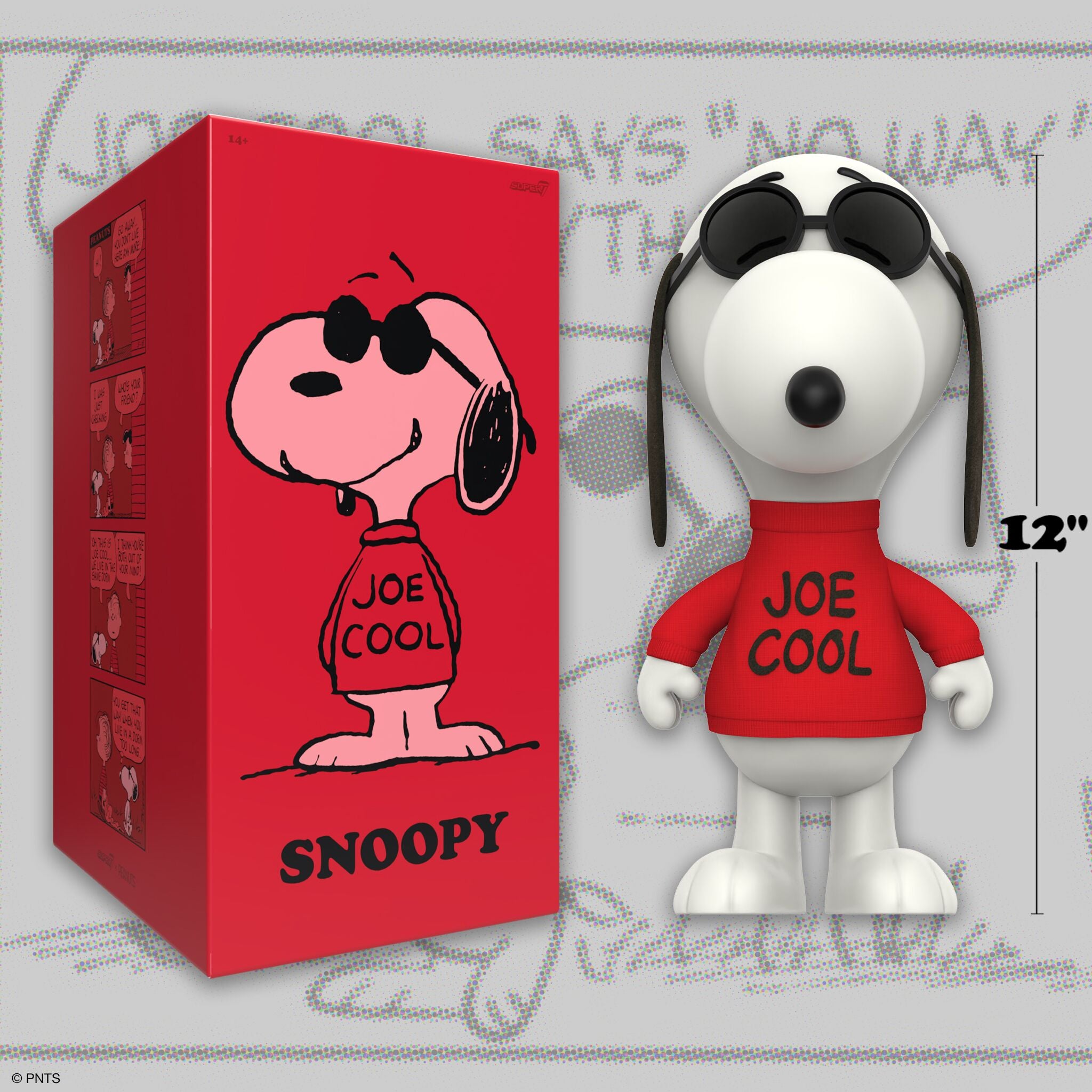 Super7 Peanuts SuperSize Snoopy Joe Cool figurina vinil 30 cm articulata