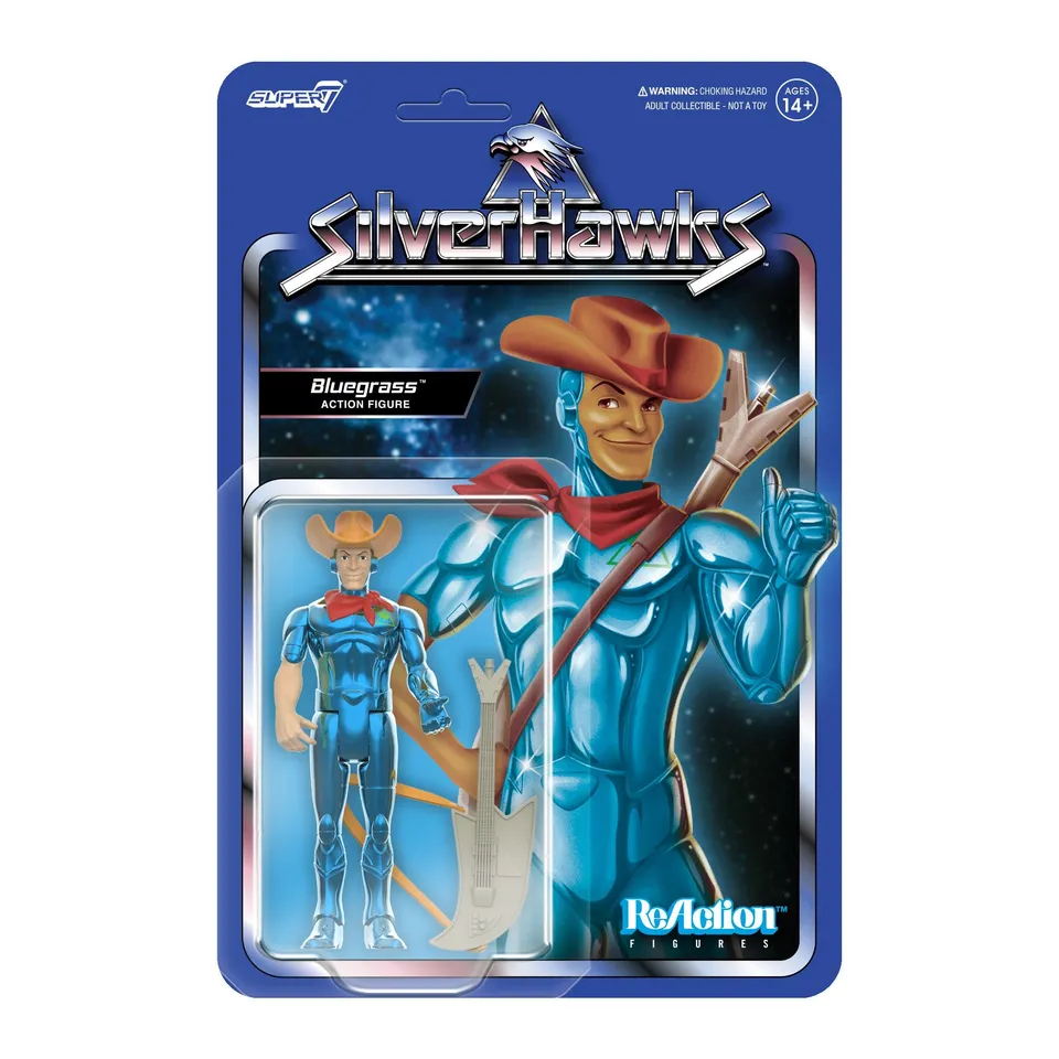 Super7 SilverHawks ReAction Bluegrass figurina vac-metal