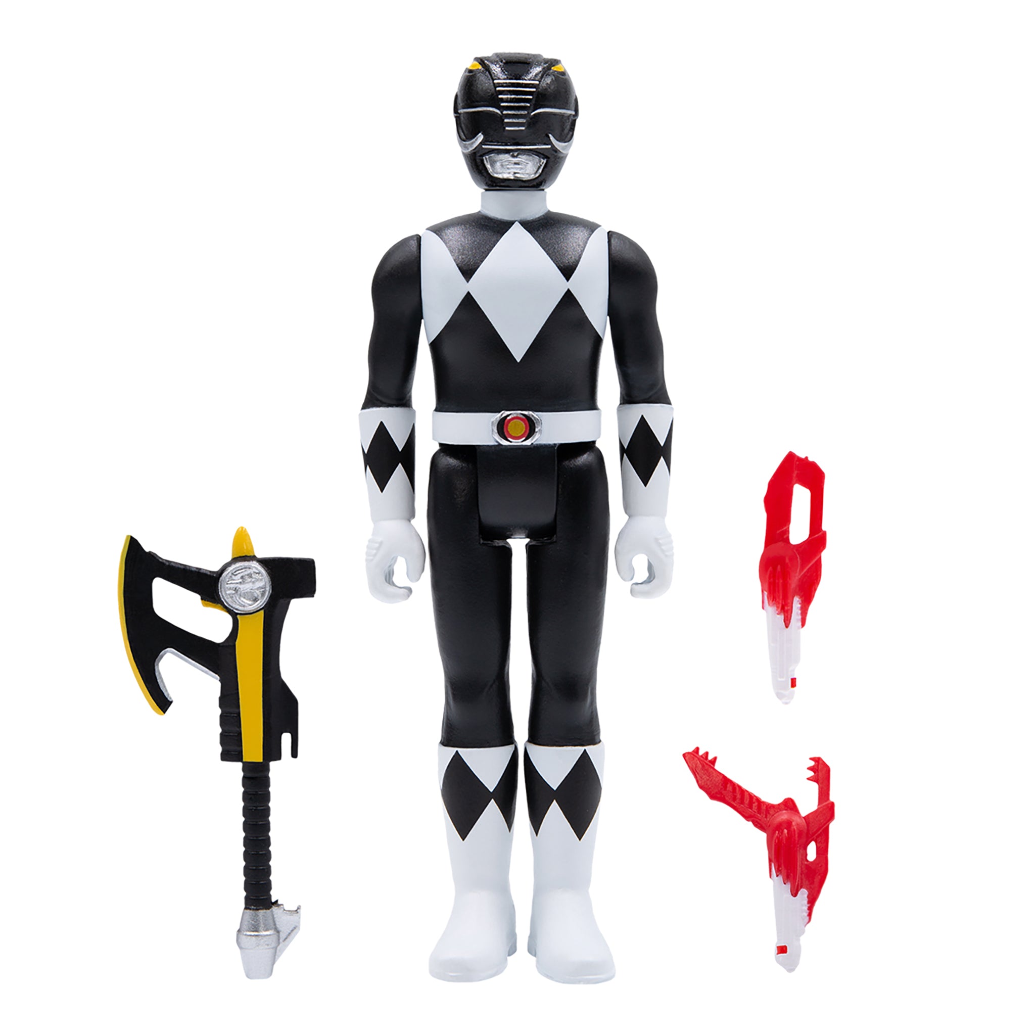 Super7 Power Rangers ReAction Black Ranger figurină 9,5 cm