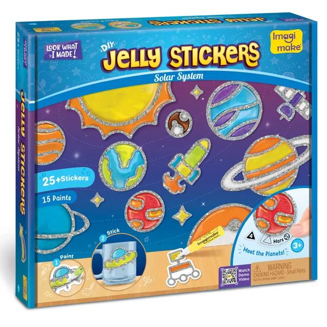 Imagimake Jelly Stickers Sistem Solar set pictura 25 sabloane