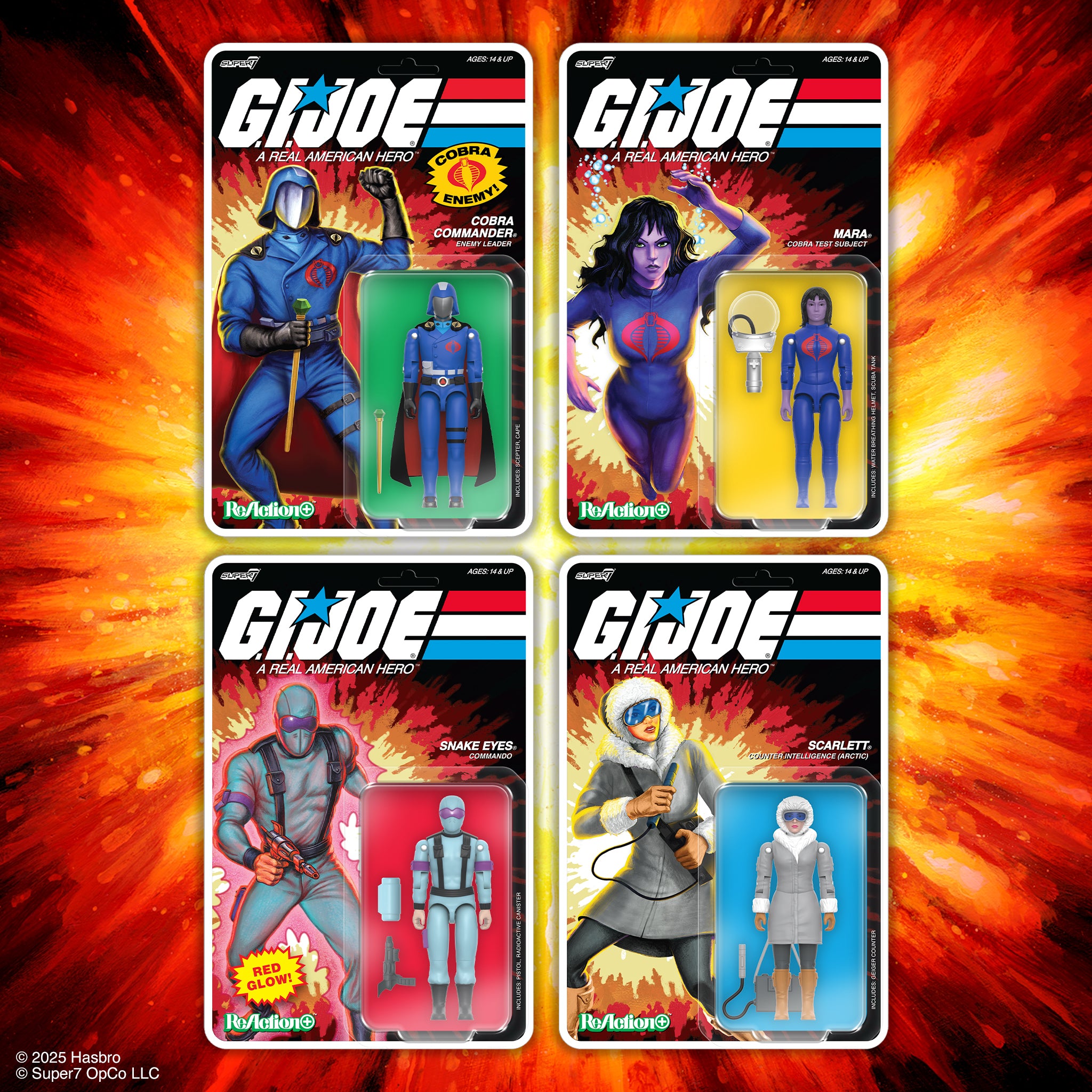 Super7 G.I. Joe ReAction+ Wave 6 set 4 figurine 3,75 inch