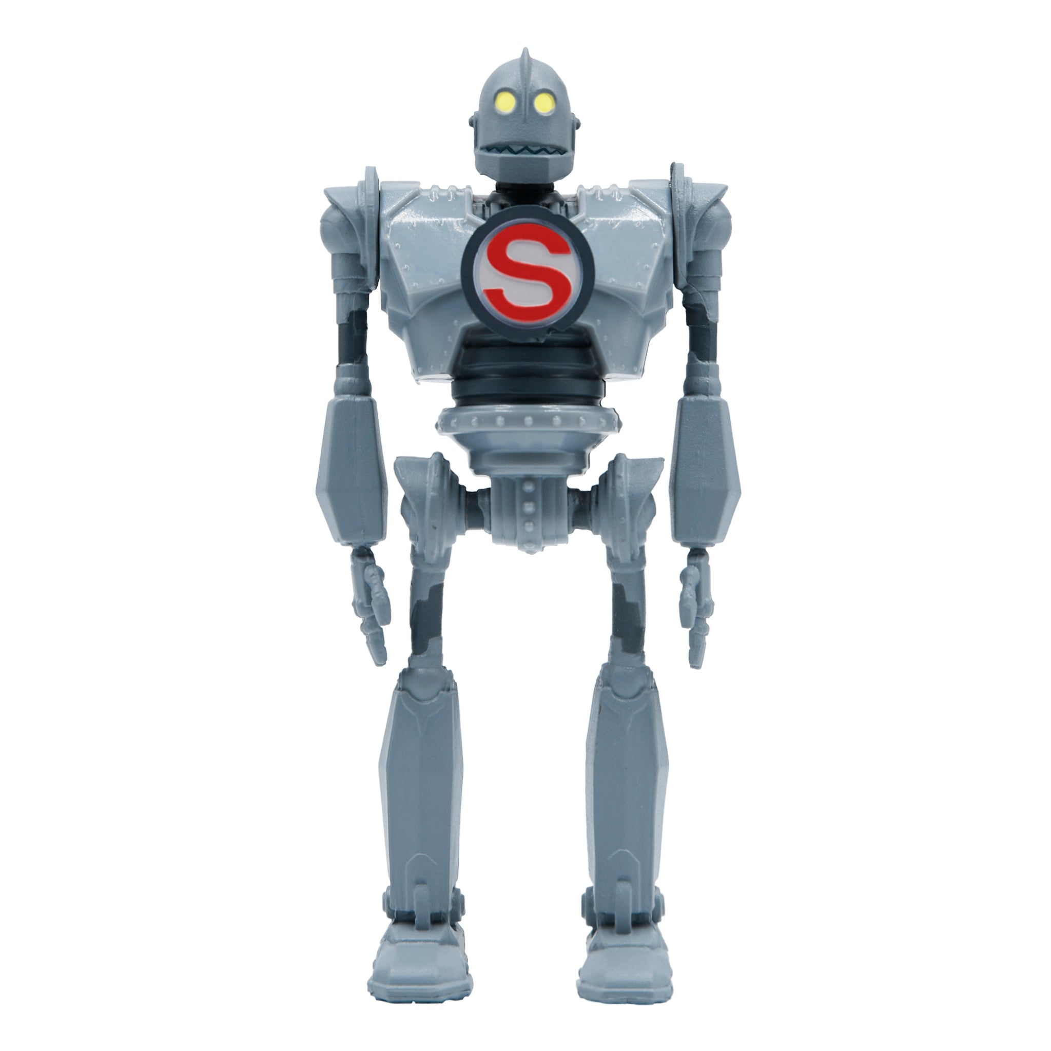 Super7 ReAction Super Iron Giant figurină 9,5 cm cu S roșu