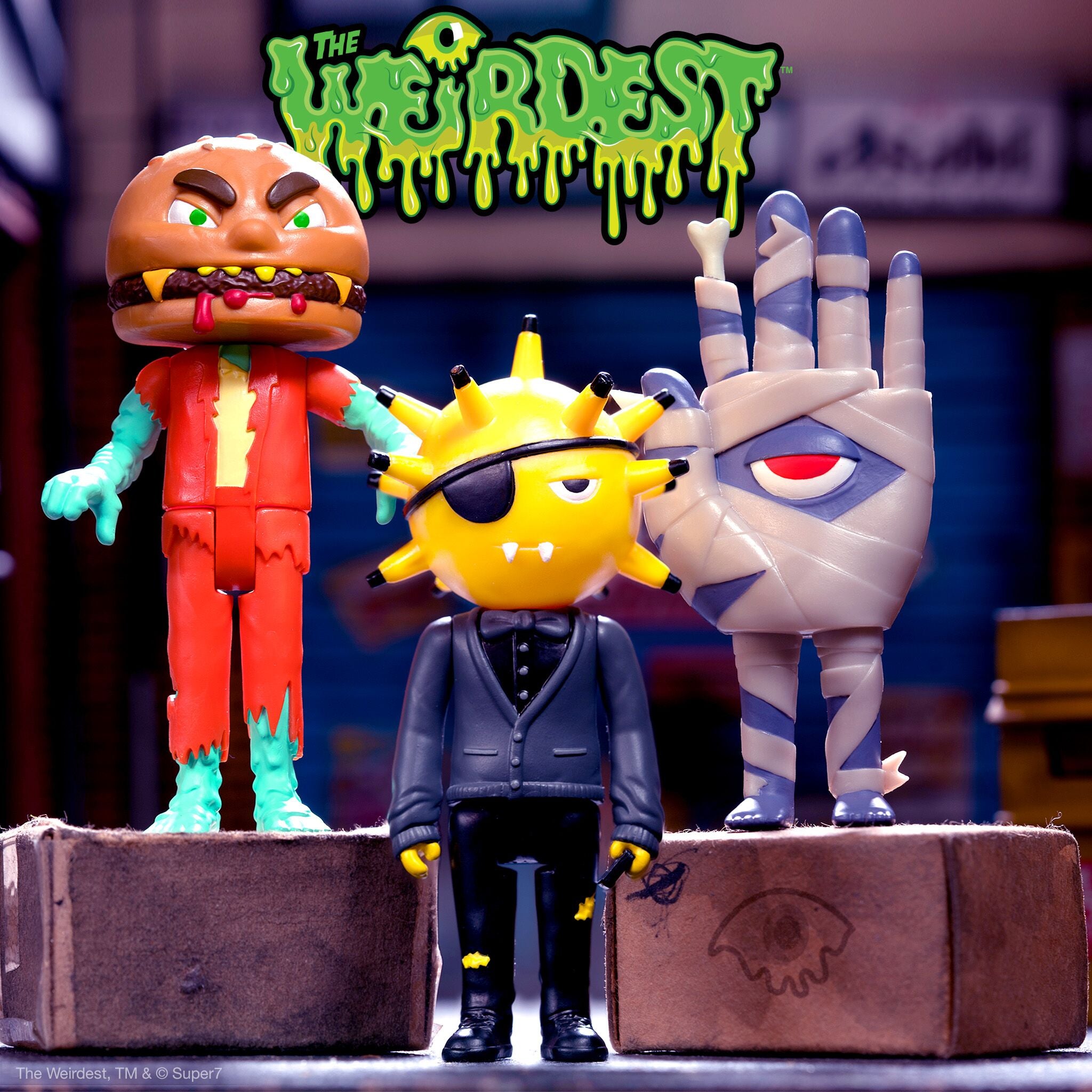 Super7 The Weirdest ReAction Trauma Bomb set 3 figurine