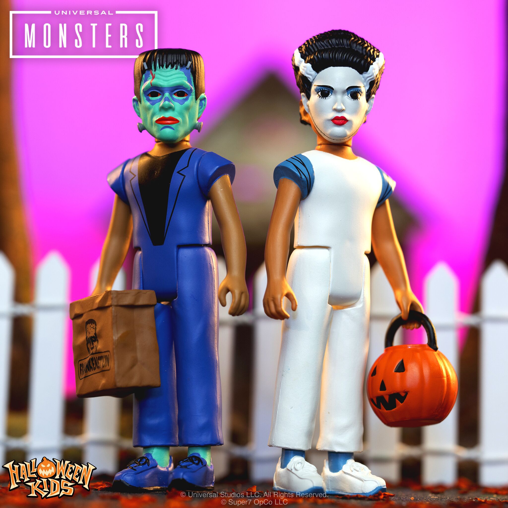 Super7 Halloween Kids ReAction Bride Frankenstein figurina