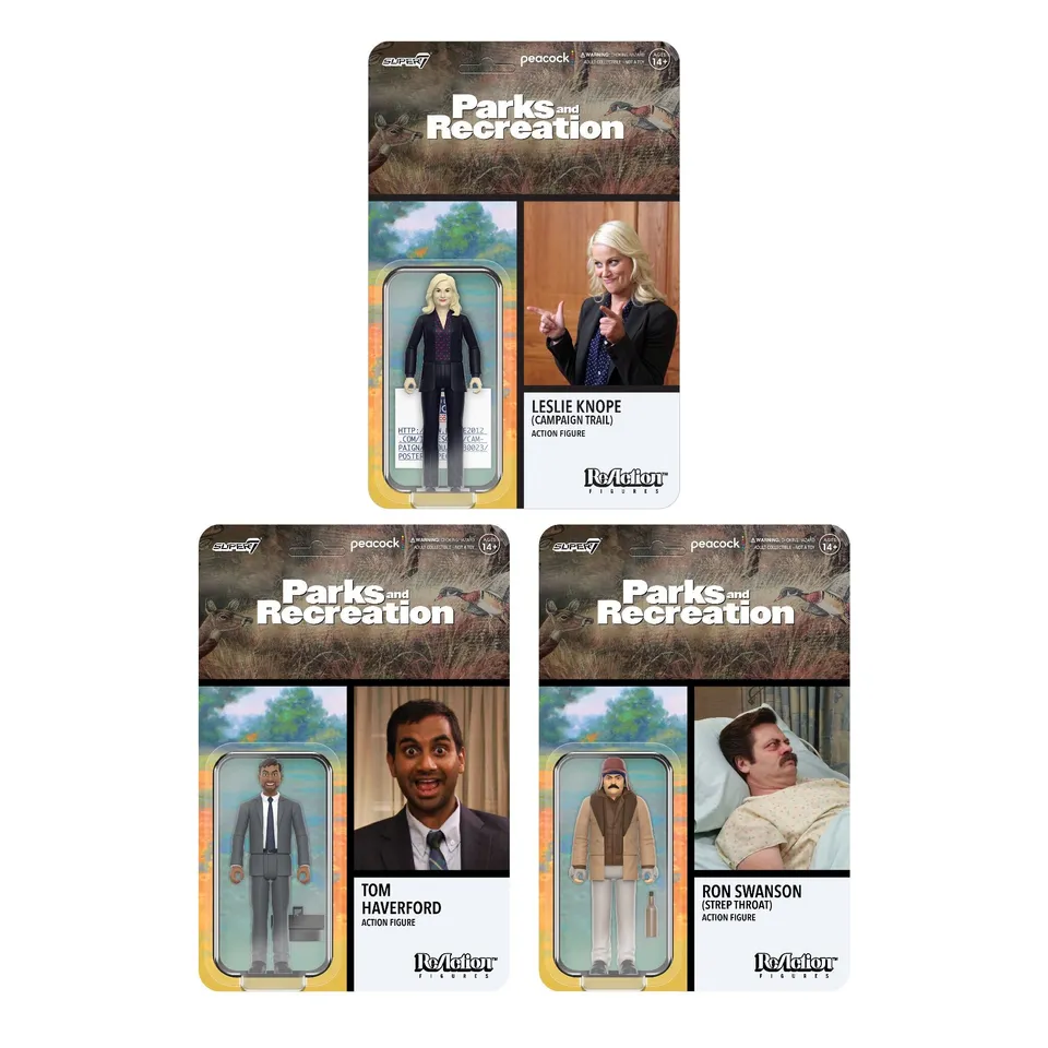 Super7 Parks and Recreation ReAction set 3 figurine 9,5 cm