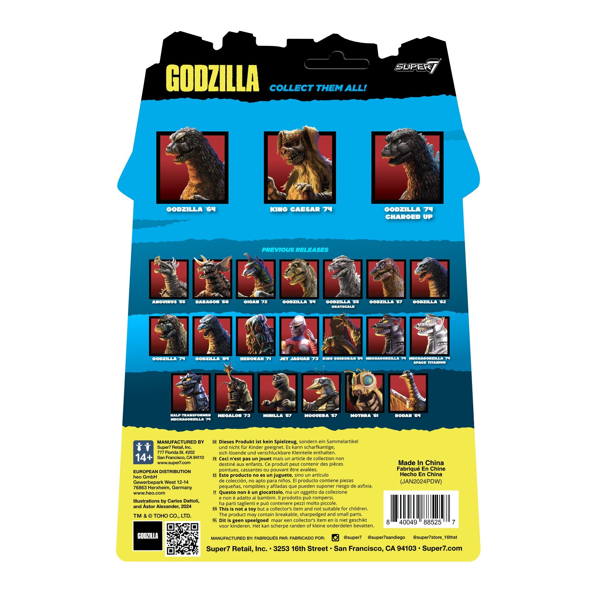 Super7 Toho ReAction figurina Godzilla 1964 9,5 cm