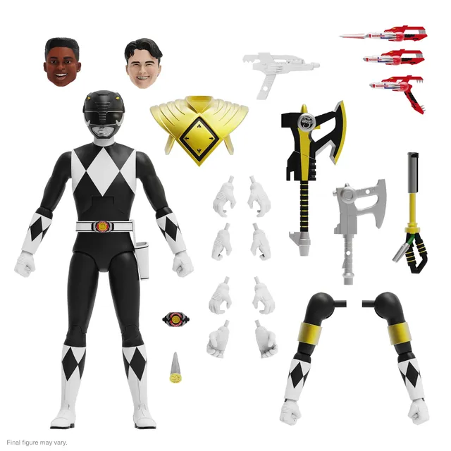 Super7 Ultimates Mighty Morphin Black Ranger figurina 18 cm