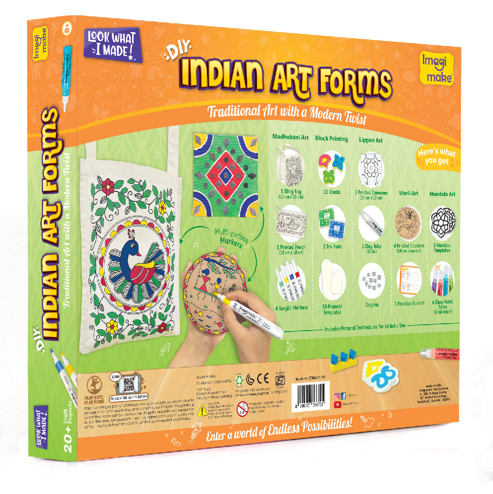 Imagimake Indian Art Forms set pictură 5 tehnici 8-12 ani