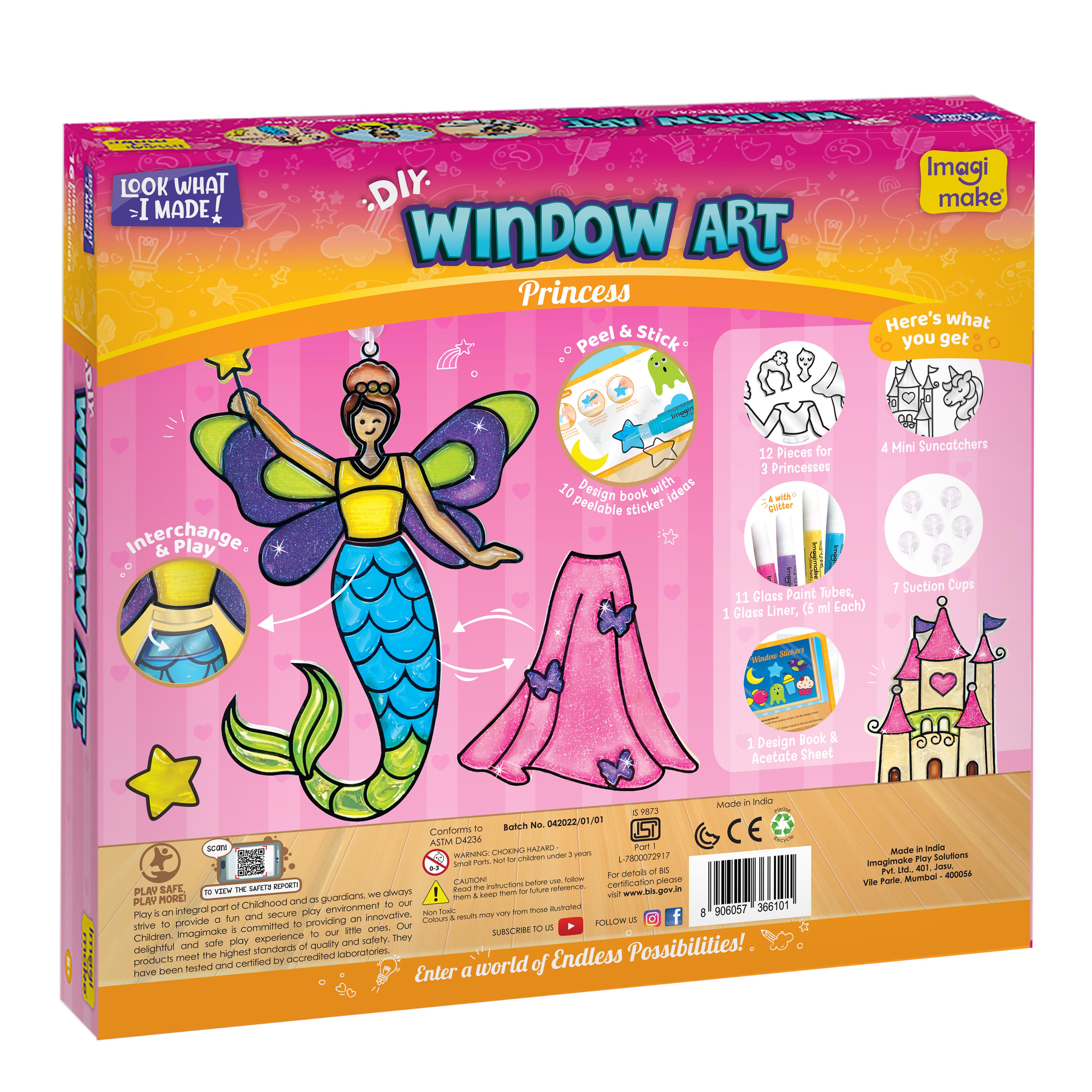 Imagimake Window Art Princess kit pictura sticla printese