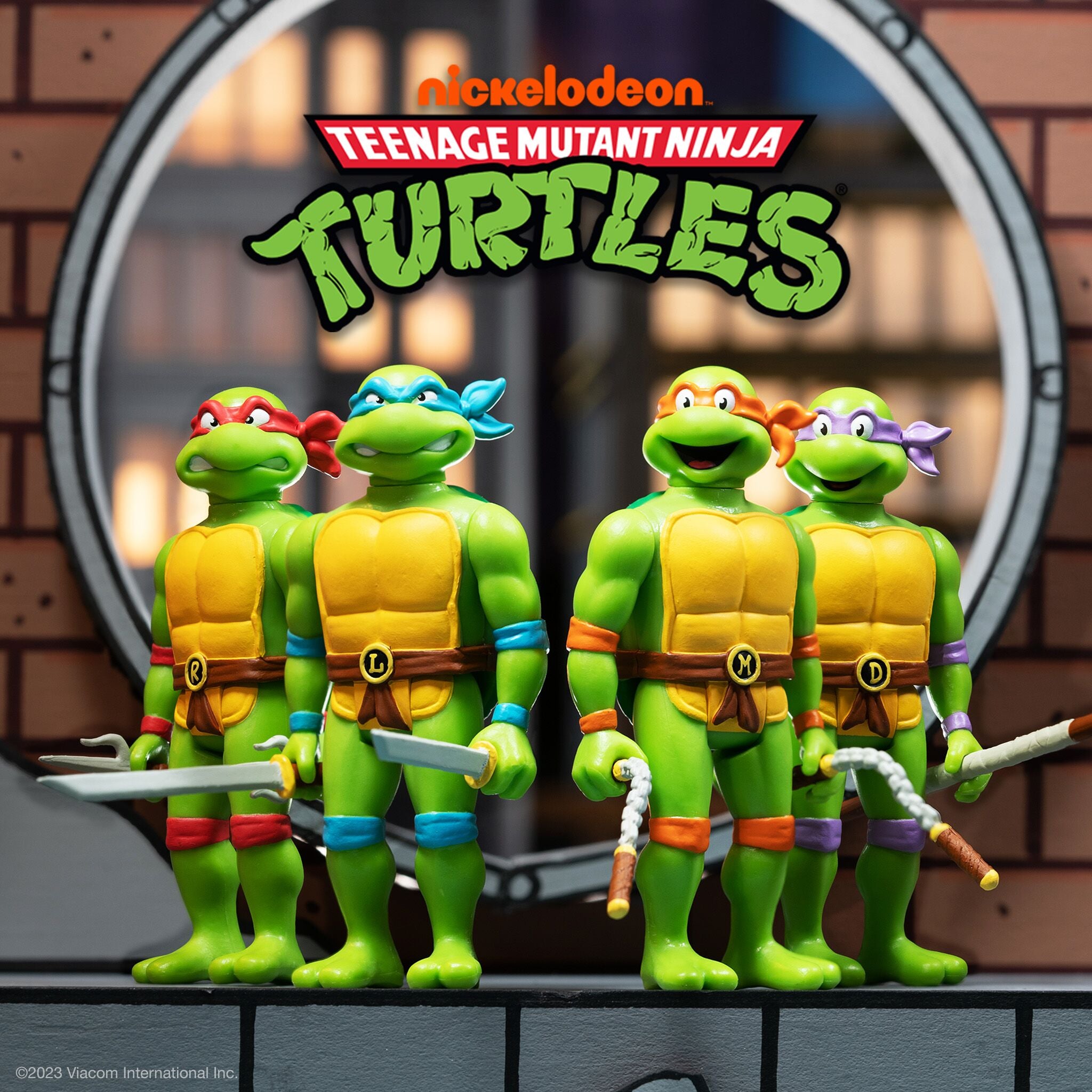 Super7 ReAction Turtles Wave 7 figurine set 4 Toon