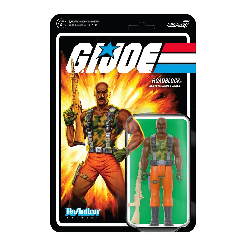 Super7 G.I. Joe ReAction Roadblock figurina 9,5 cm