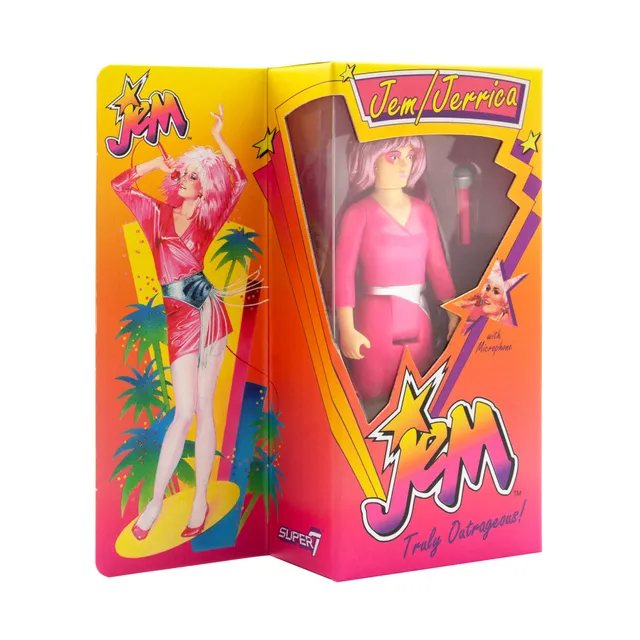 Super7 Jem Holograms Jem Neon figurina cutie retro