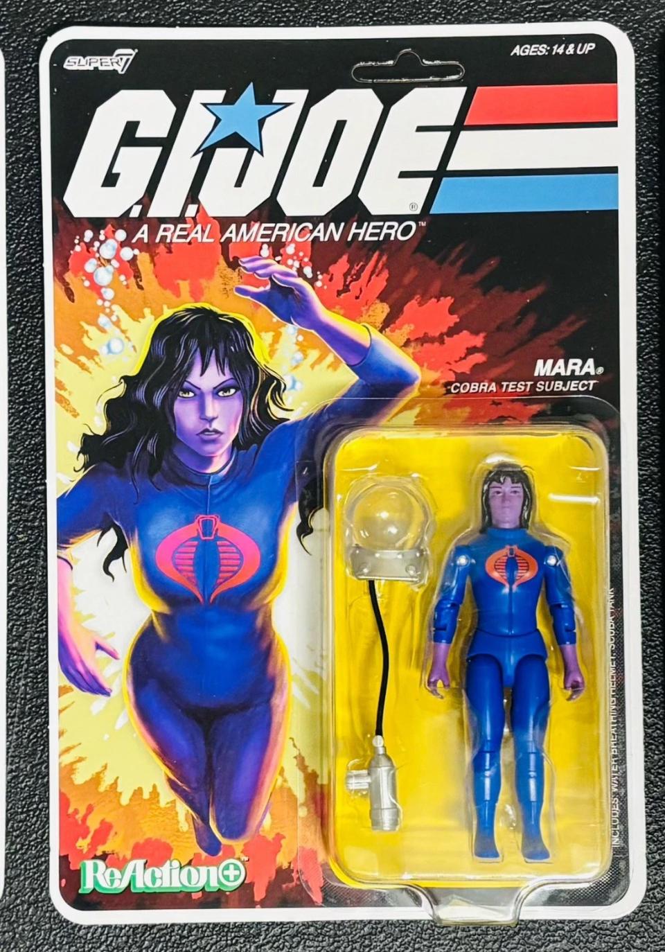 Super7 ReAction+ Snake Eyes figurina glow rosu 9,5 cm