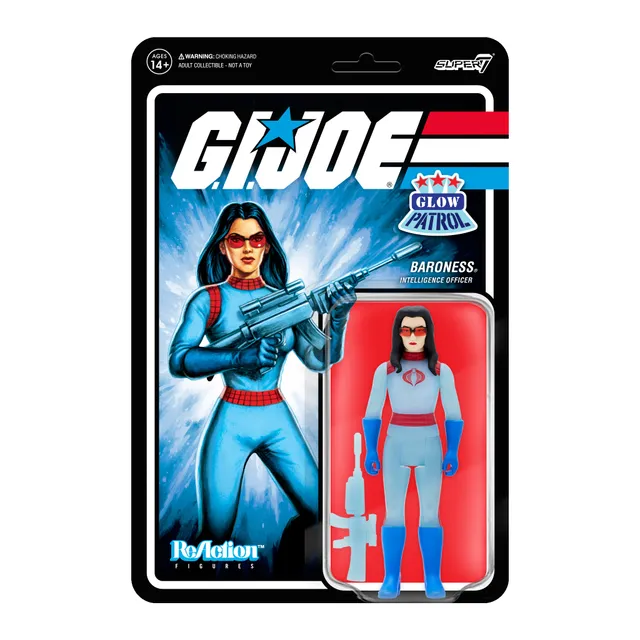 Super7 G.I. Joe ReAction Baroness figurina glow 9,5 cm