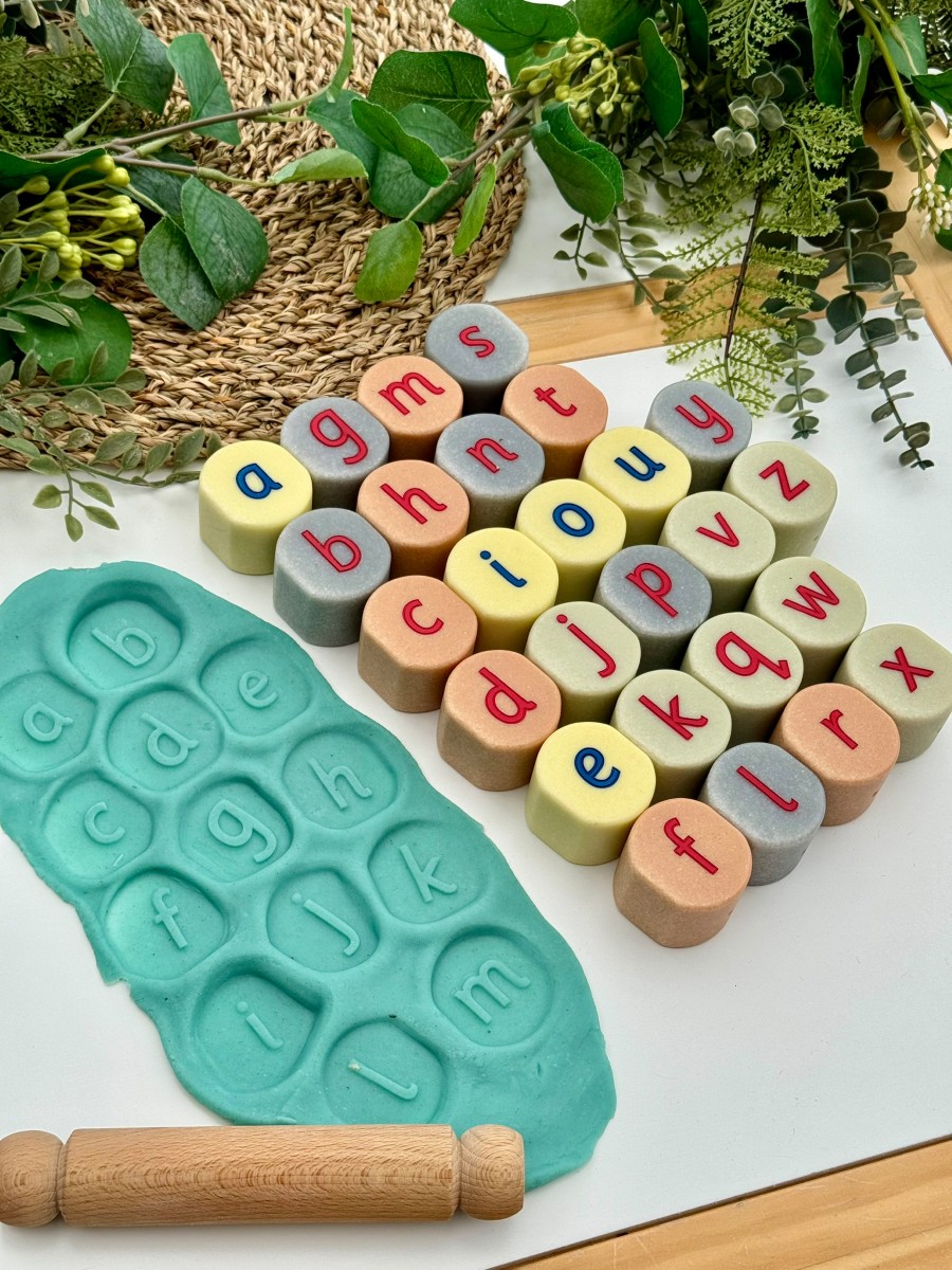 Yellow Door Alphabet Stamping Stones stampile litere mici