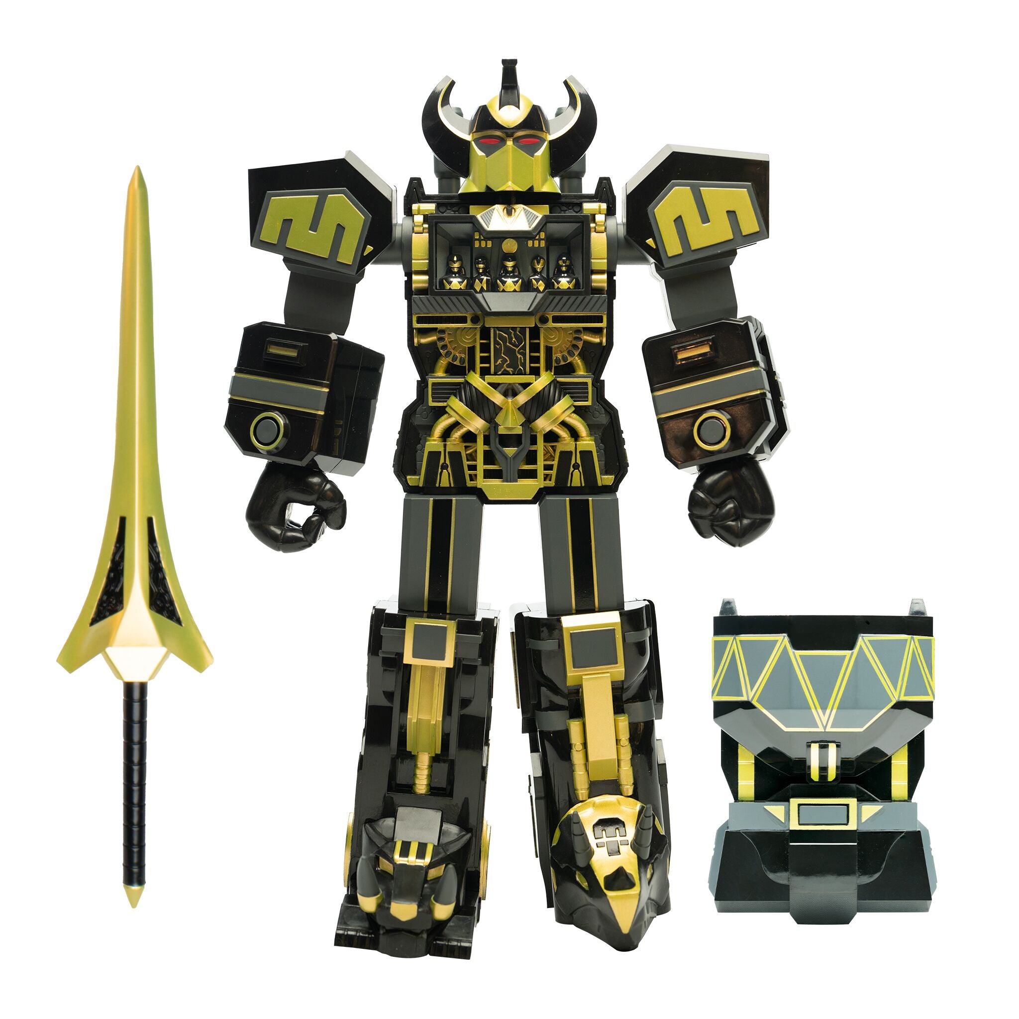 Super7 Power Rangers Super Cyborg Megazord 11 inch negru