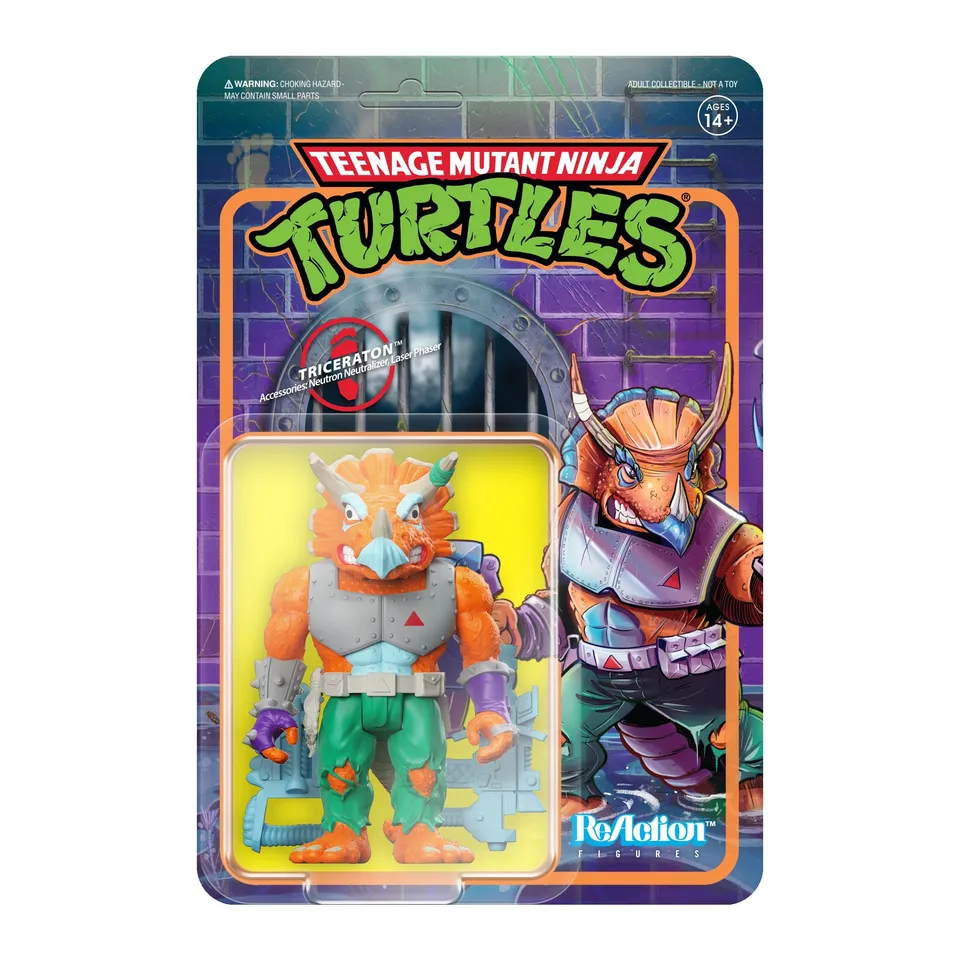 Super7 TMNT ReAction Wave 6 figurină Triceraton 11 cm