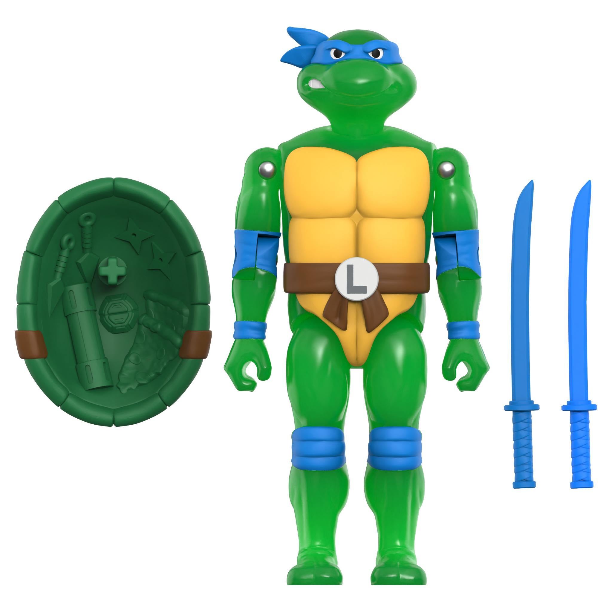 Super7 TMNT ReAction+ Mutagen Ooze set 4 figurine glow