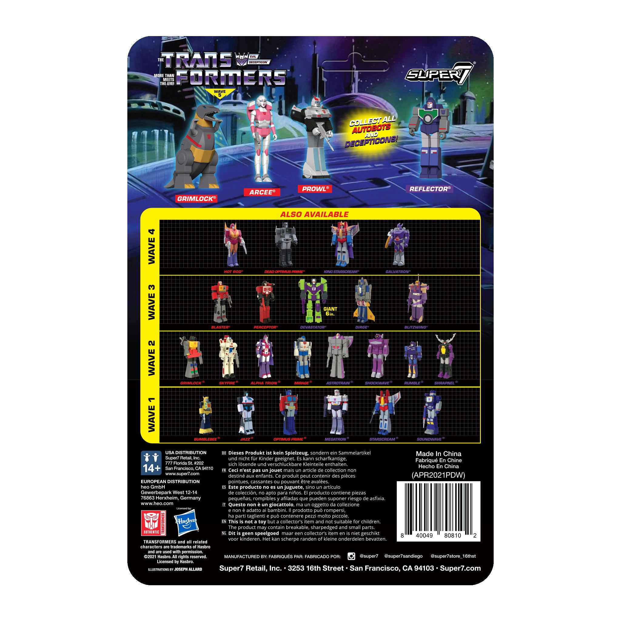 Super7 Transformers ReAction Reflector figurina 9,5 cm spion