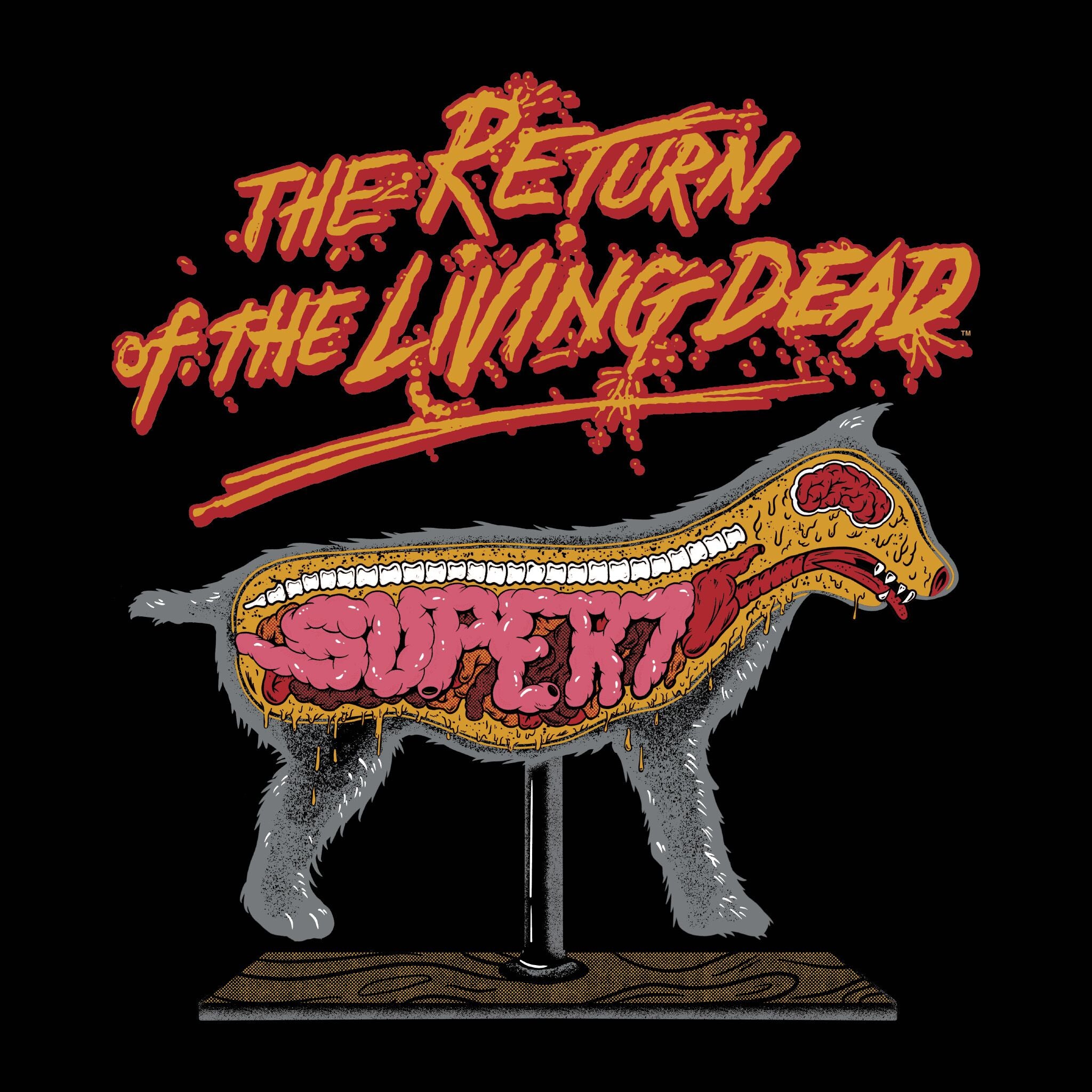 Super7 Return of the Living Dead Split Dog tricou negru