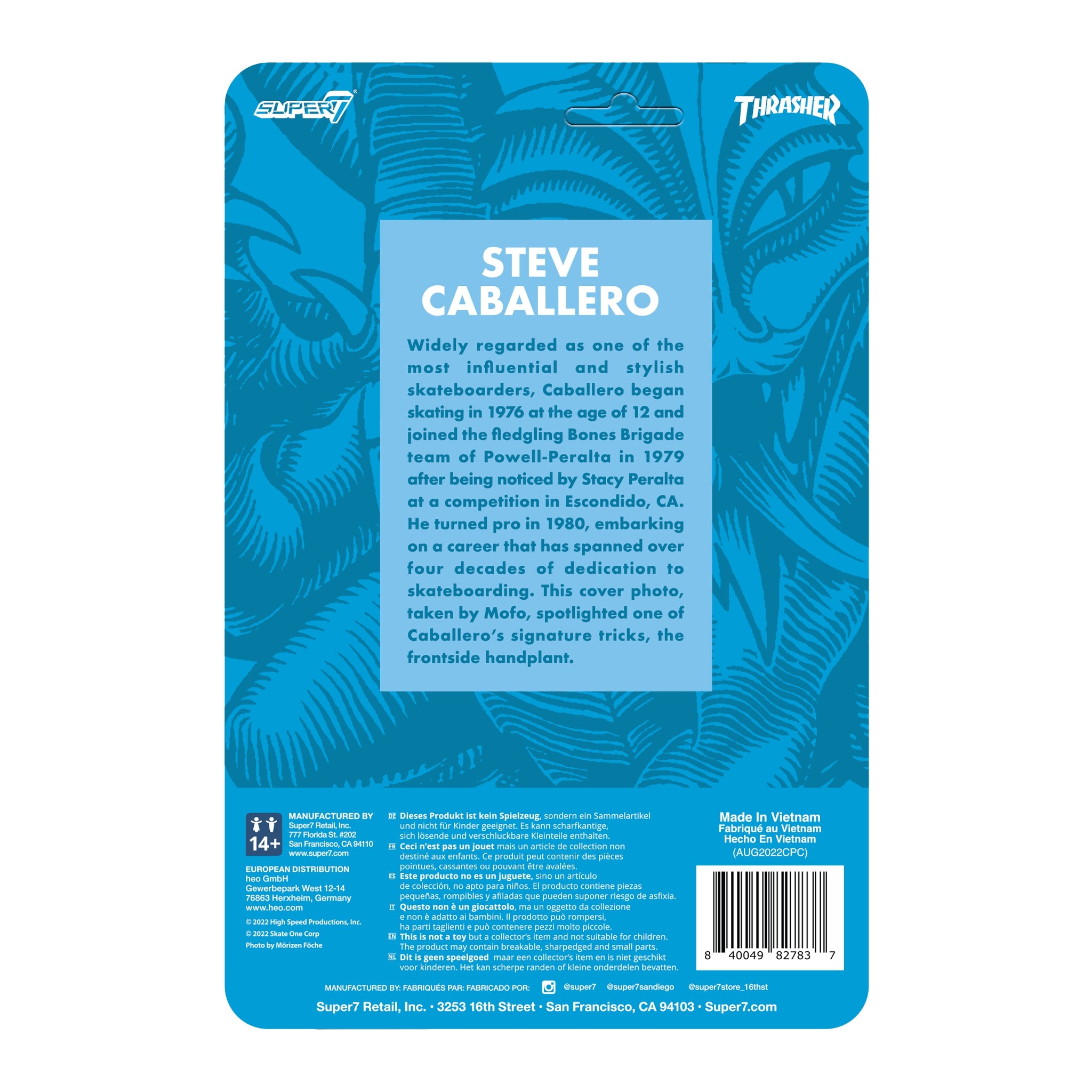Super7 ReAction Steve Caballero figurina 9,5 cm Thrasher