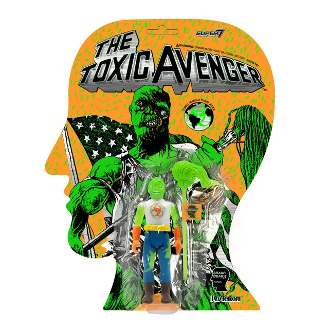 Super7 Toxic Avenger Toxie figurina fosforescenta 9,5 cm