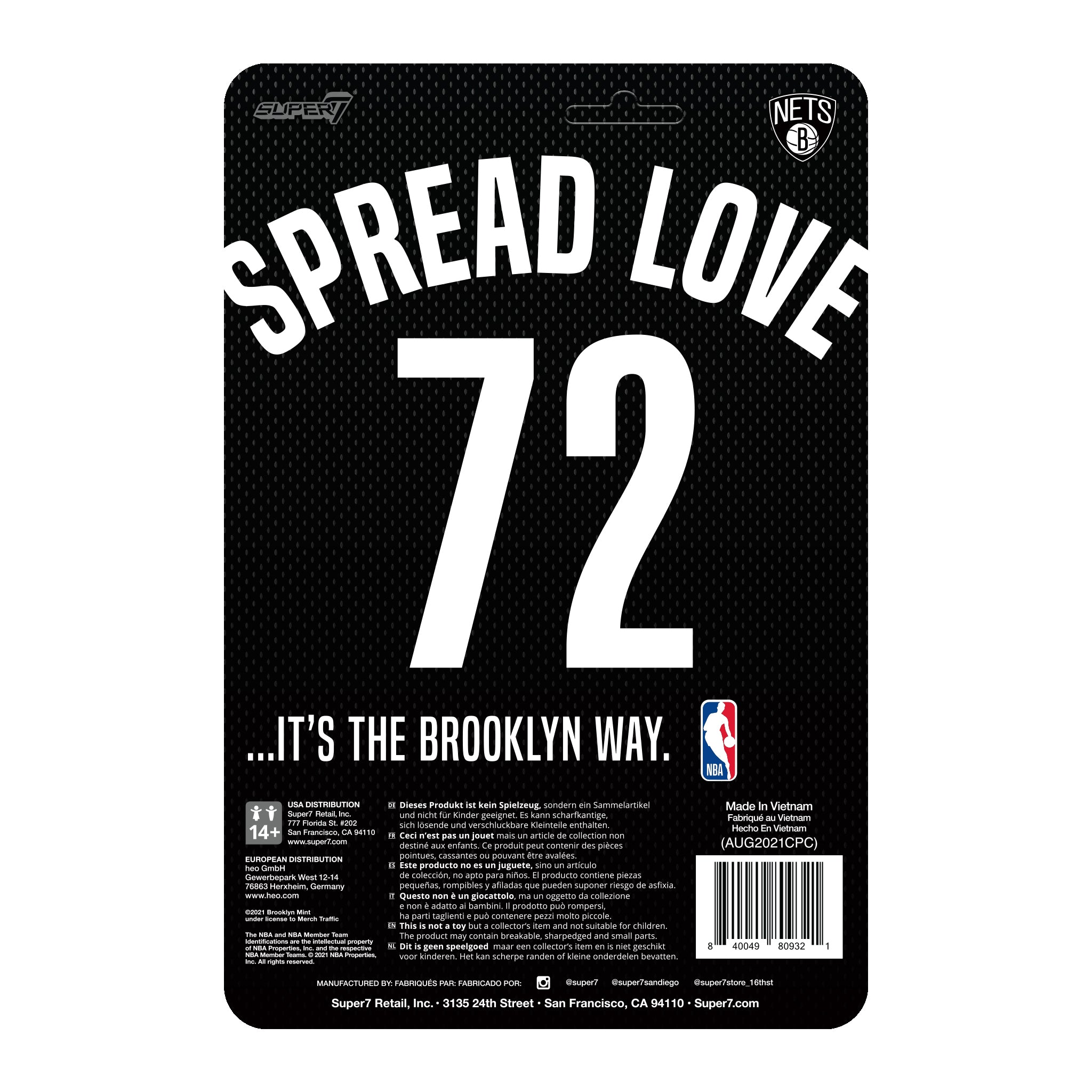 Super7 Notorious B.I.G. ReAction figurina Brooklyn Jersey
