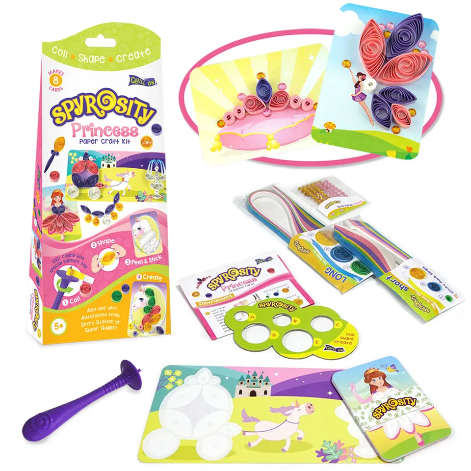 Imagimake Spyrosity Princess felicitari quilling 8 carduri