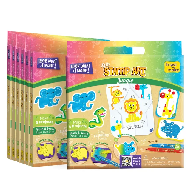 Imagimake Stamp Art Jungle set stampile 6 piese